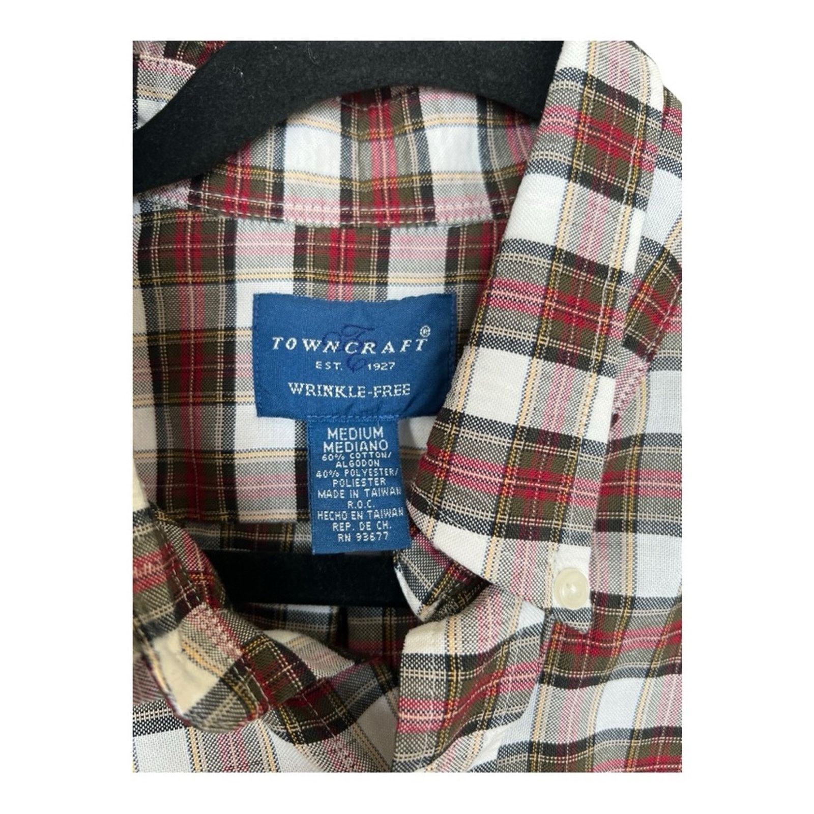 Towncraft Towncraft Brown and White Casual Button Down Shirt Size M Size US M / EU 48-50 / 2 - 4 Thumbnail