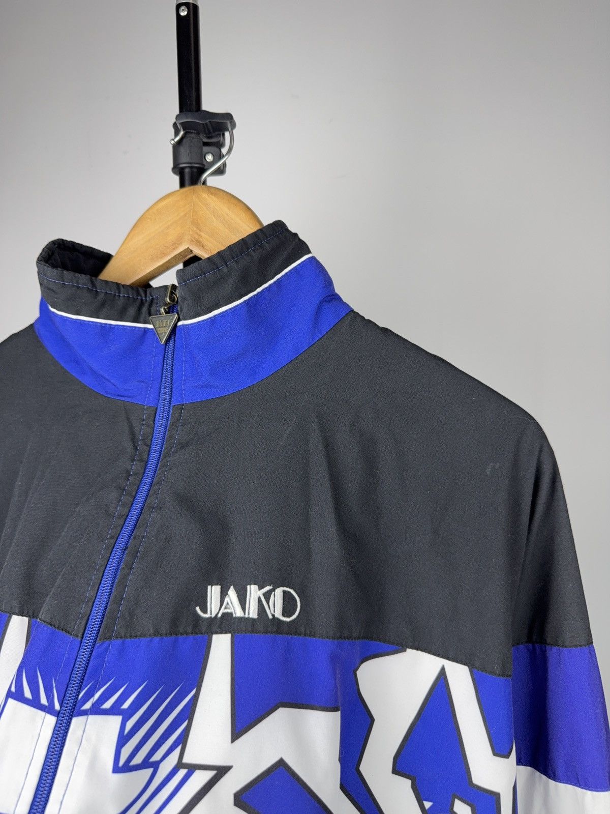 Vintage Vintage 90s JAKO Graphic Track Jacket Bold Logo Blue Size US L / EU 52-54 / 3 - 2 Thumbnail