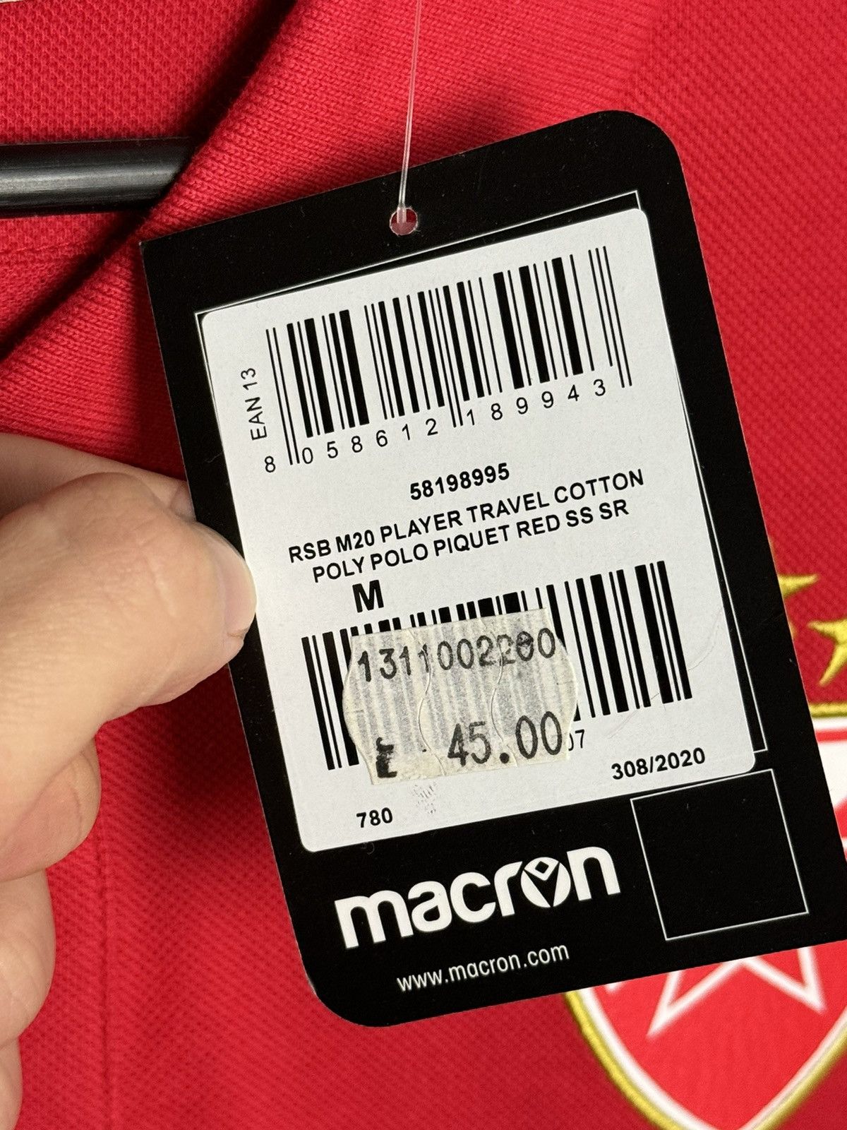 Macron New Crvena Zvezda Red Star Training Football T-Shirt Size US M / EU 48-50 / 2 - 8 Thumbnail