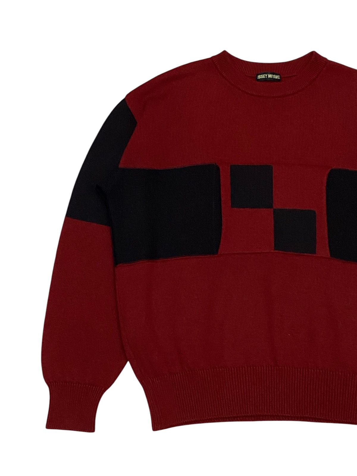 Issey Miyake Issey Miyake AW01 Checkered Turtleneck Knitted Sweater Size US M / EU 48-50 / 2 - 9 Thumbnail