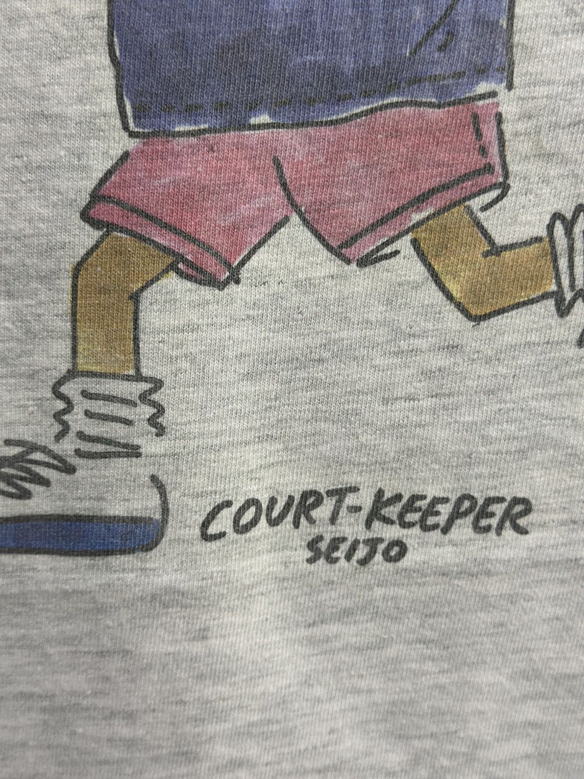 Vintage Vintage Court Keeper Seijo Faded Tee Size US L / EU 52-54 / 3 - 3 Thumbnail