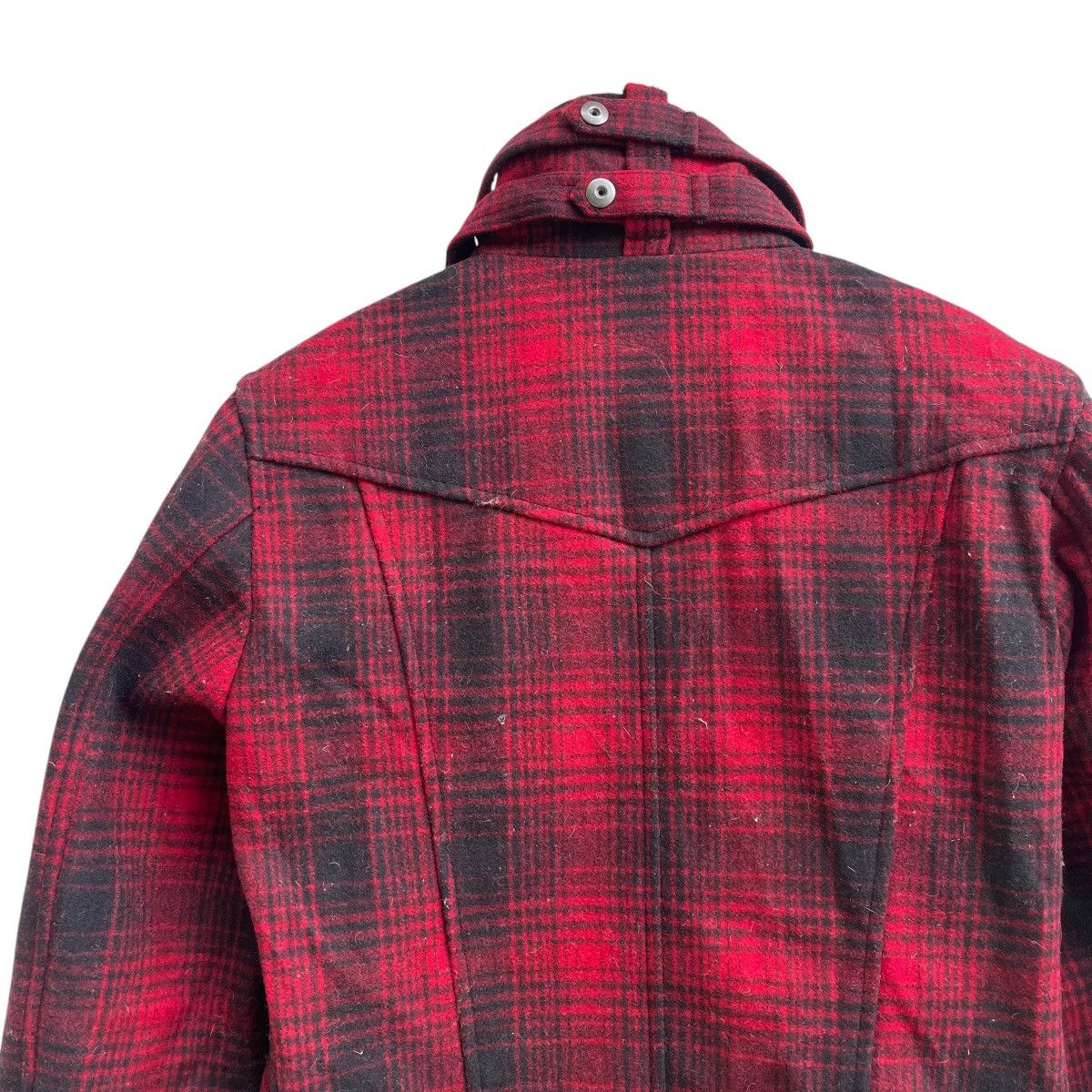 If Six Was Nine 💥Rattle Trap Wool Shaadow Plaid Rabbit Fur Collar Peacoat Size US M / EU 48-50 / 2 - 8 Thumbnail