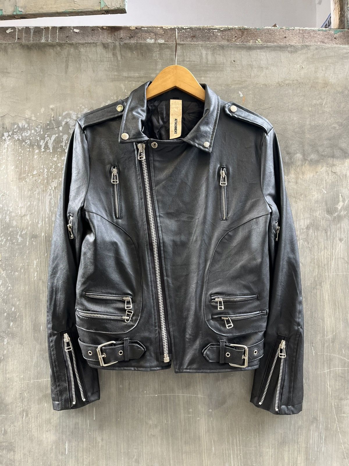 Kazuyuki Kumagai Attachment Attachment Leather biker Jacket Size US L / EU 52-54 / 3 - 3 Thumbnail