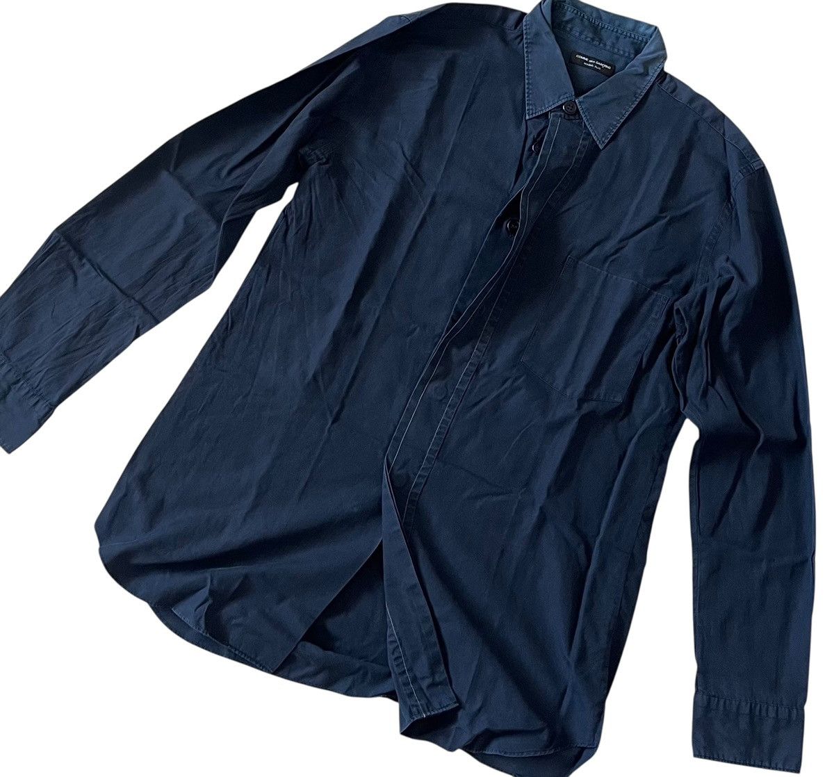 Comme des Garcons Vintage cdg homme plus hidden pockets dark navy button up Size US S / EU 44-46 / 1 - 4 Thumbnail