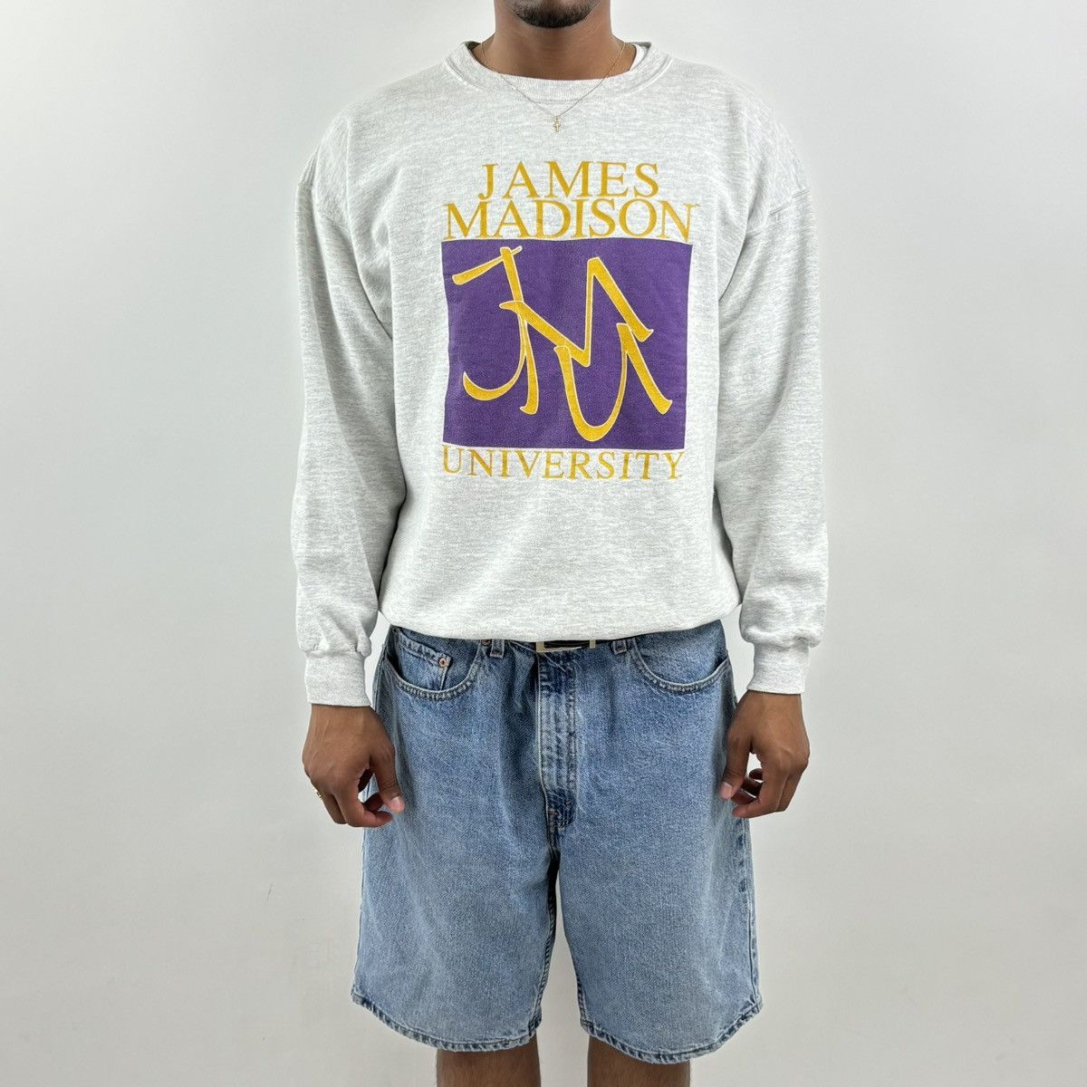 Vintage vintage 90s JAMES MADISON UNIVERSITY JMU Spellout sweatshirt Size US M / EU 48-50 / 2 - 5 Thumbnail