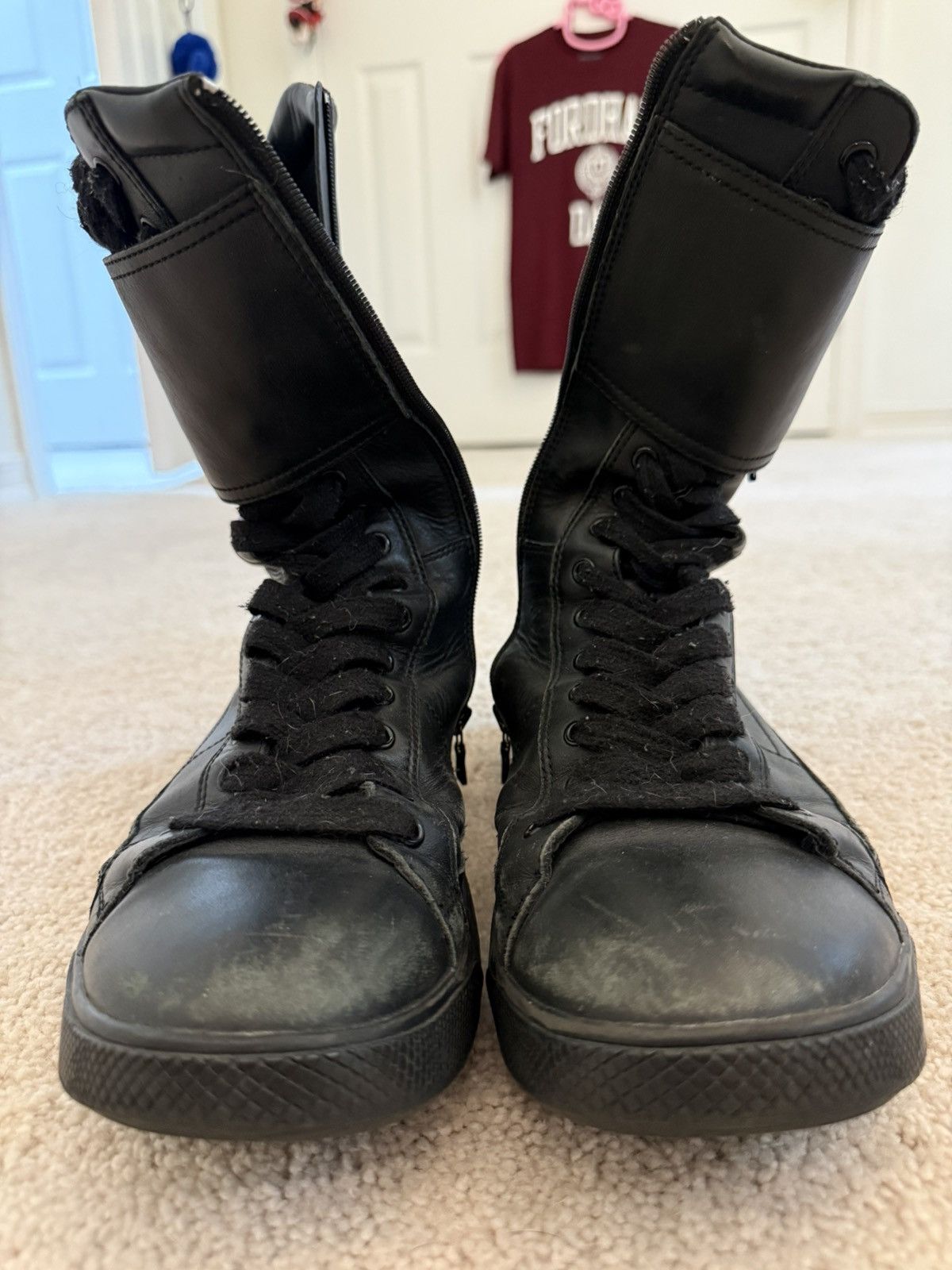 Prada Prada Calzature Uomo 2TG154 Platform Combat Boots UK 9 