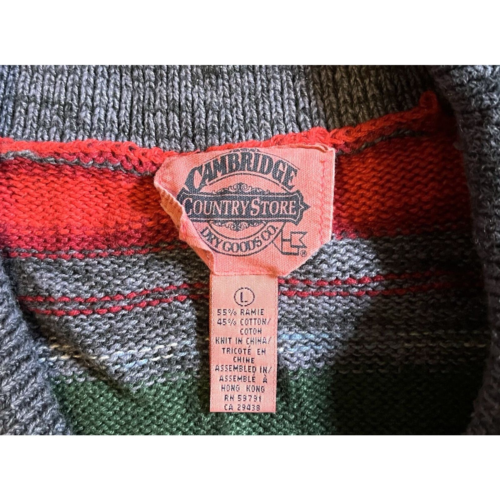 Vintage VINTAGE Cambridge Dry Goods Rose Sweater Vest Womens Large Blue Shirt Size L / US 10 / IT 46 - 6 Thumbnail