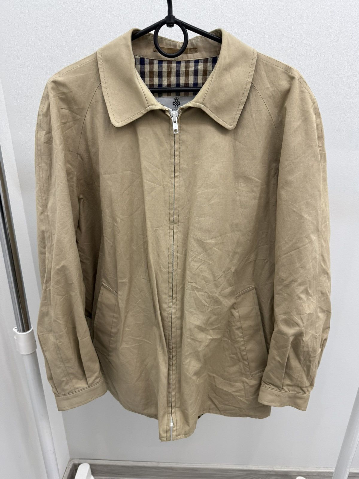 Aquascutum Vintage Aquascutum Check Lining Bomber Zip Jacket Size US M / EU 48-50 / 2 - 1 Thumbnail