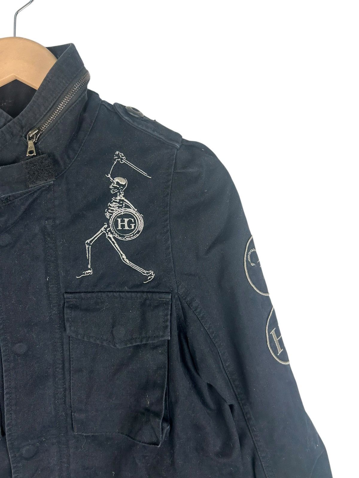 Japanese Brand Hysteric Glamour Black Punk Seditionaries Jacket/ Skull dsgn Size S / US 4 / IT 40 - 4 Thumbnail