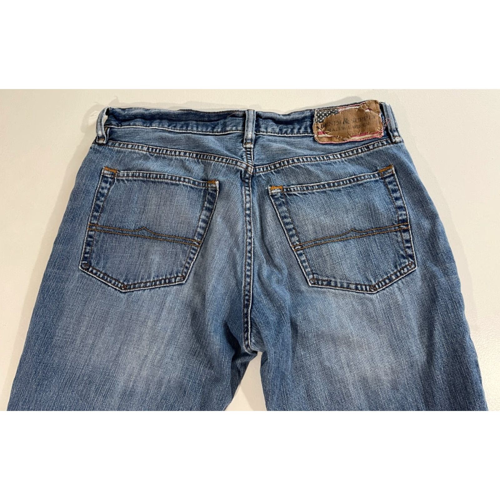 Vintage Ralph Lauren Denim & Supply Men's Vintage Slouch Jeans 33x30 Blue Denim & Supply Jeans" Size US 33 - 5 Thumbnail