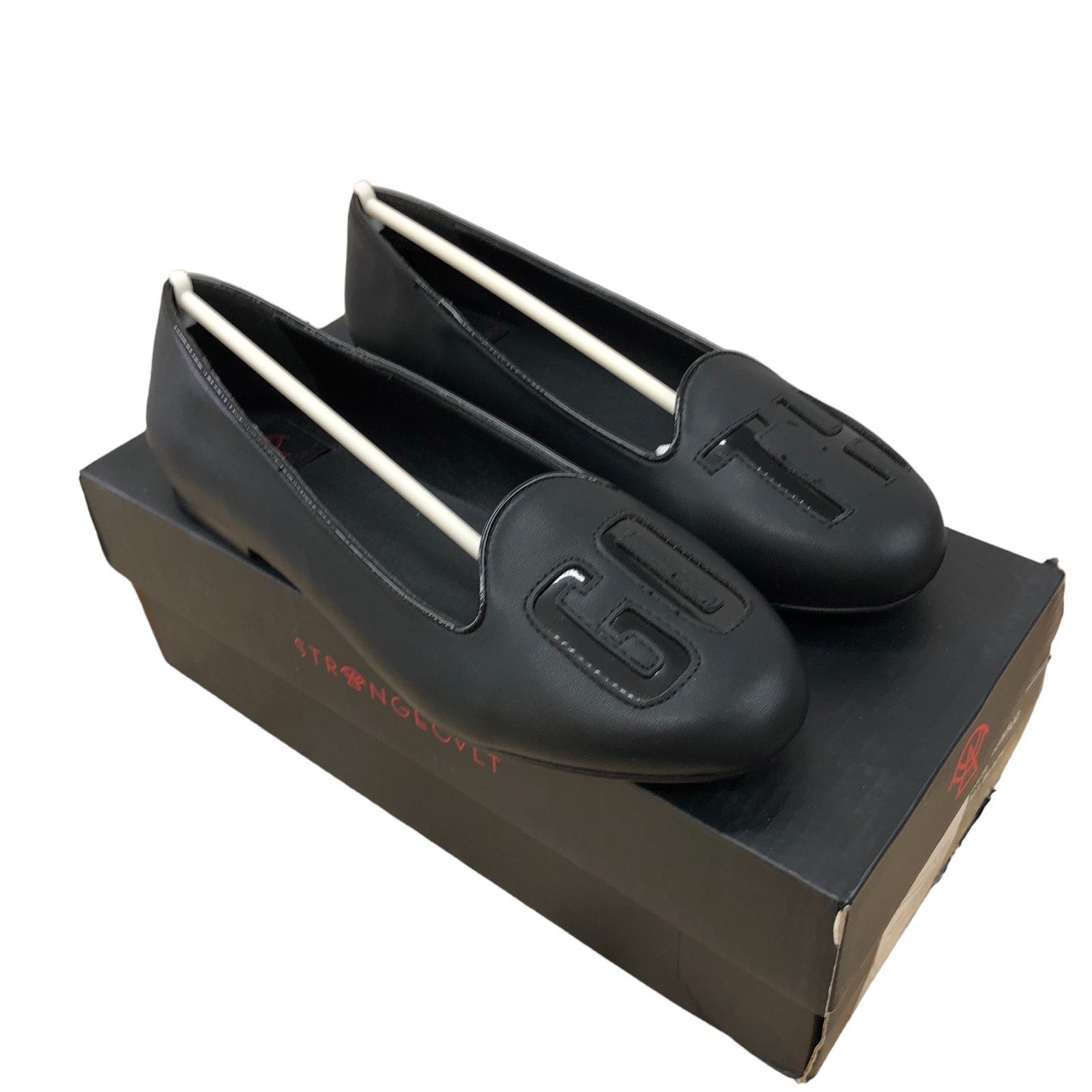 Strange Cvlt Womens Size 7 Lydia Goth Flat Black Loafer NEW