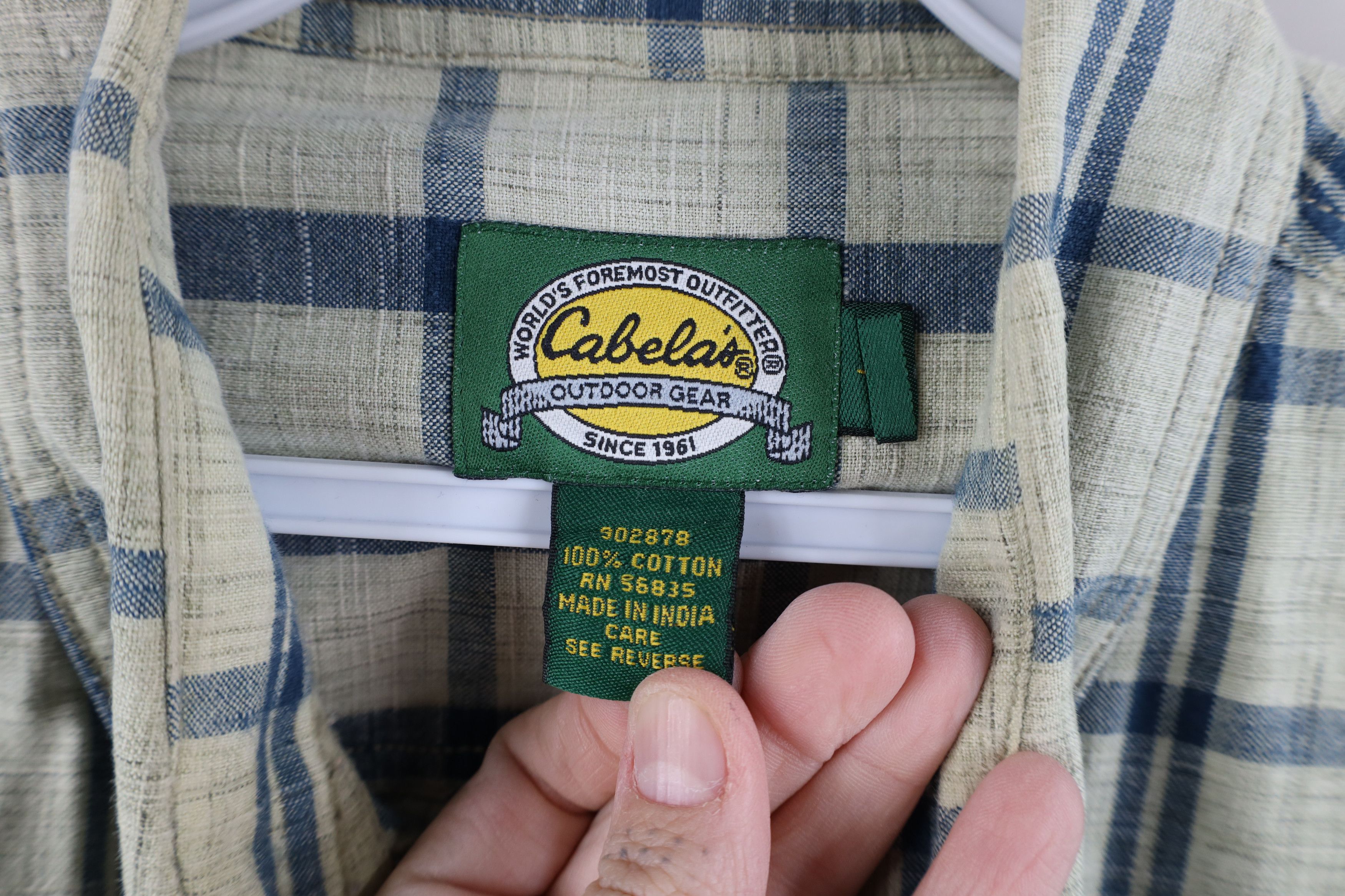 Cabelas × Vintage Vintage Cabelas Short Sleeve Collared Button Down Shirt Size US L / EU 52-54 / 3 - 8 Thumbnail