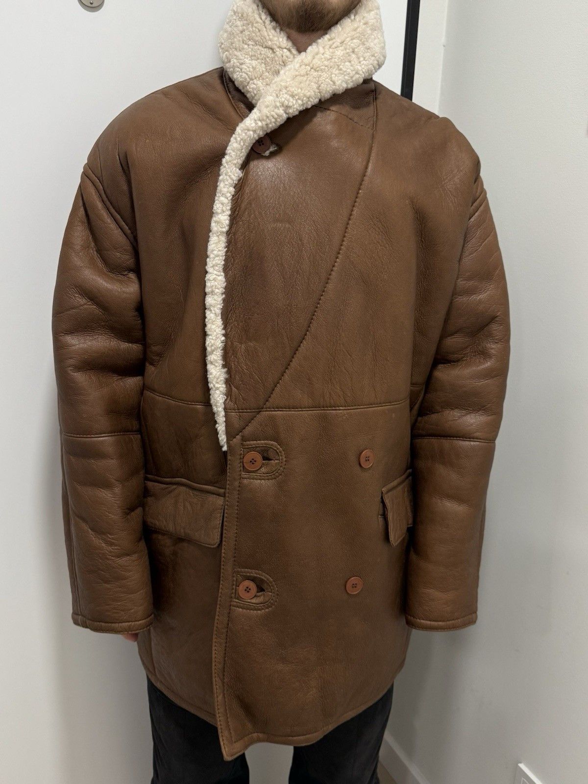 Gianfranco Ferre Gianfranco Ferre Vintage Jacket Leather Shearling Coat Size US L / EU 52-54 / 3 - 16 Thumbnail