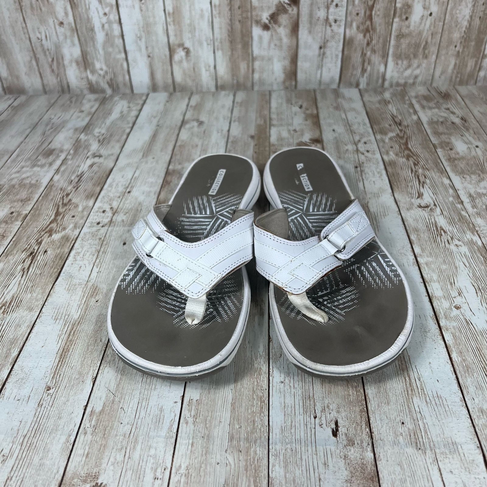 Clarks Clark’s cloudsteppers brinkle sandal white Womens 8 Size US 8 / IT 38 - 4 Thumbnail