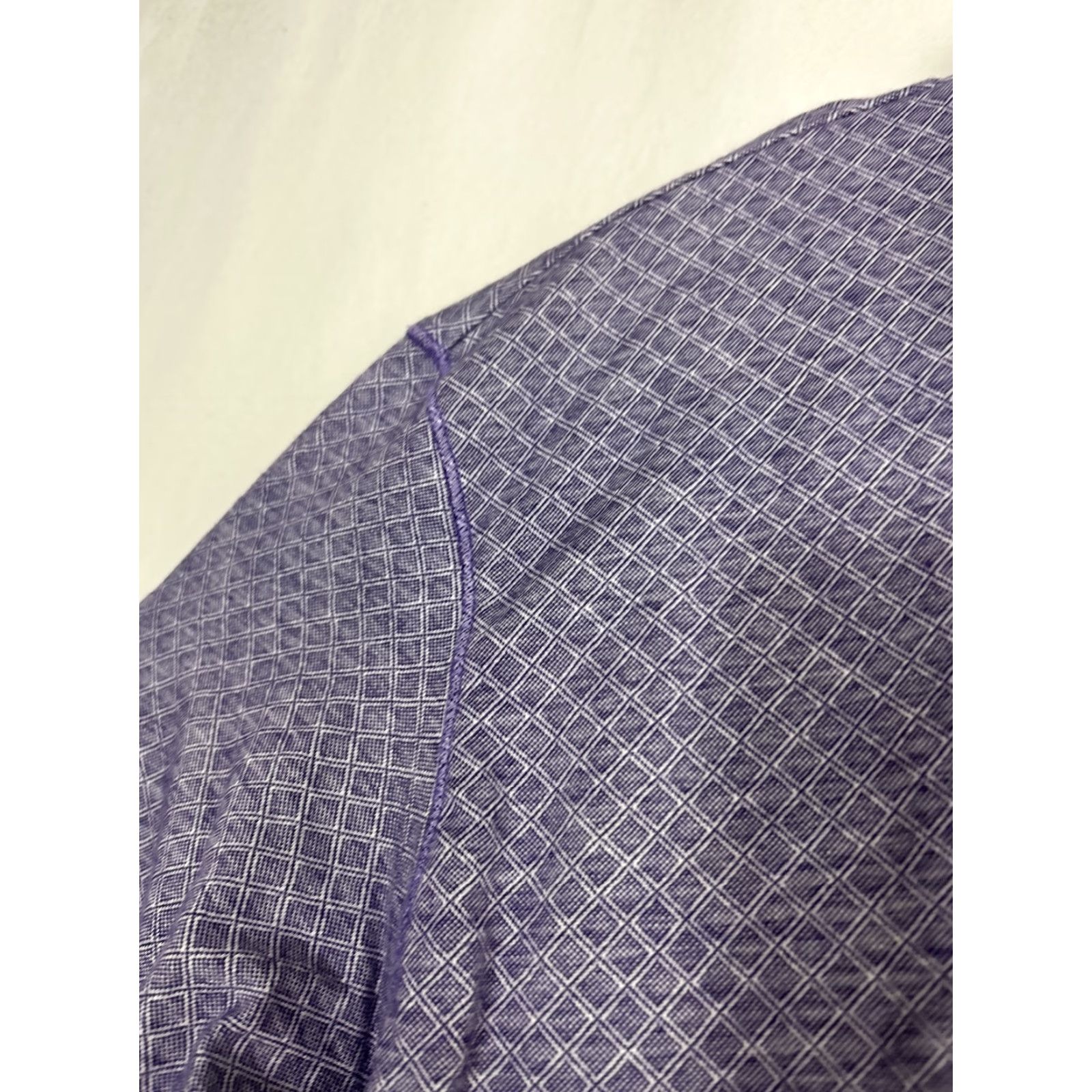 Robert Graham Robert Graham Mens Polo Long Sleeve Shirt Classic Fit Geometric Purple M Size US M / EU 48-50 / 2 - 6 Thumbnail
