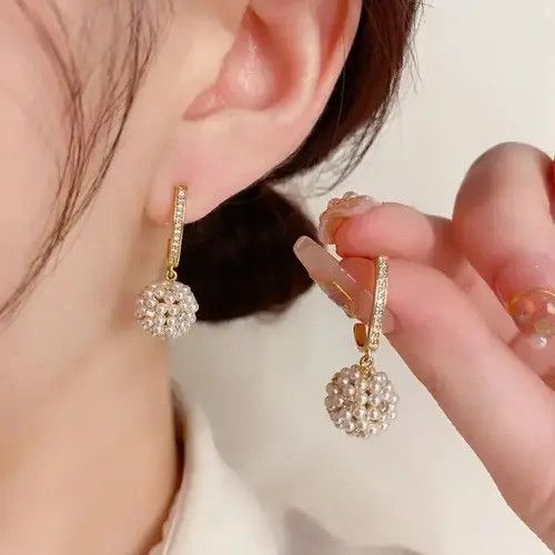 Japanese Brand × Vintage Earring Small Incense -Bead Ball Pendant Earrings Female Size ONE SIZE - 2 Thumbnail
