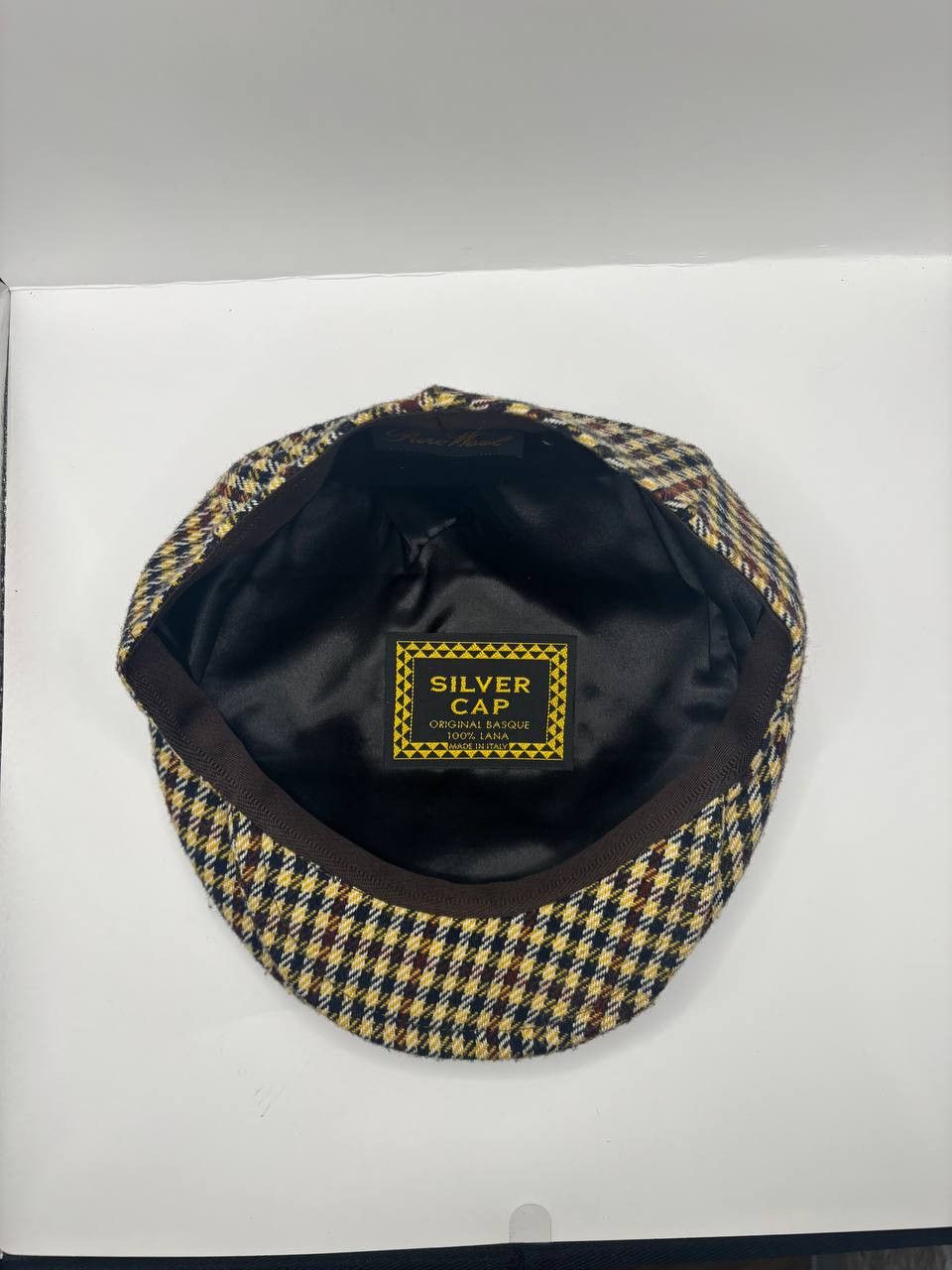 Other Silver Cap Italy 100% Wool Flat Cap Newsboy Hat Size L Size ONE SIZE - 6 Thumbnail