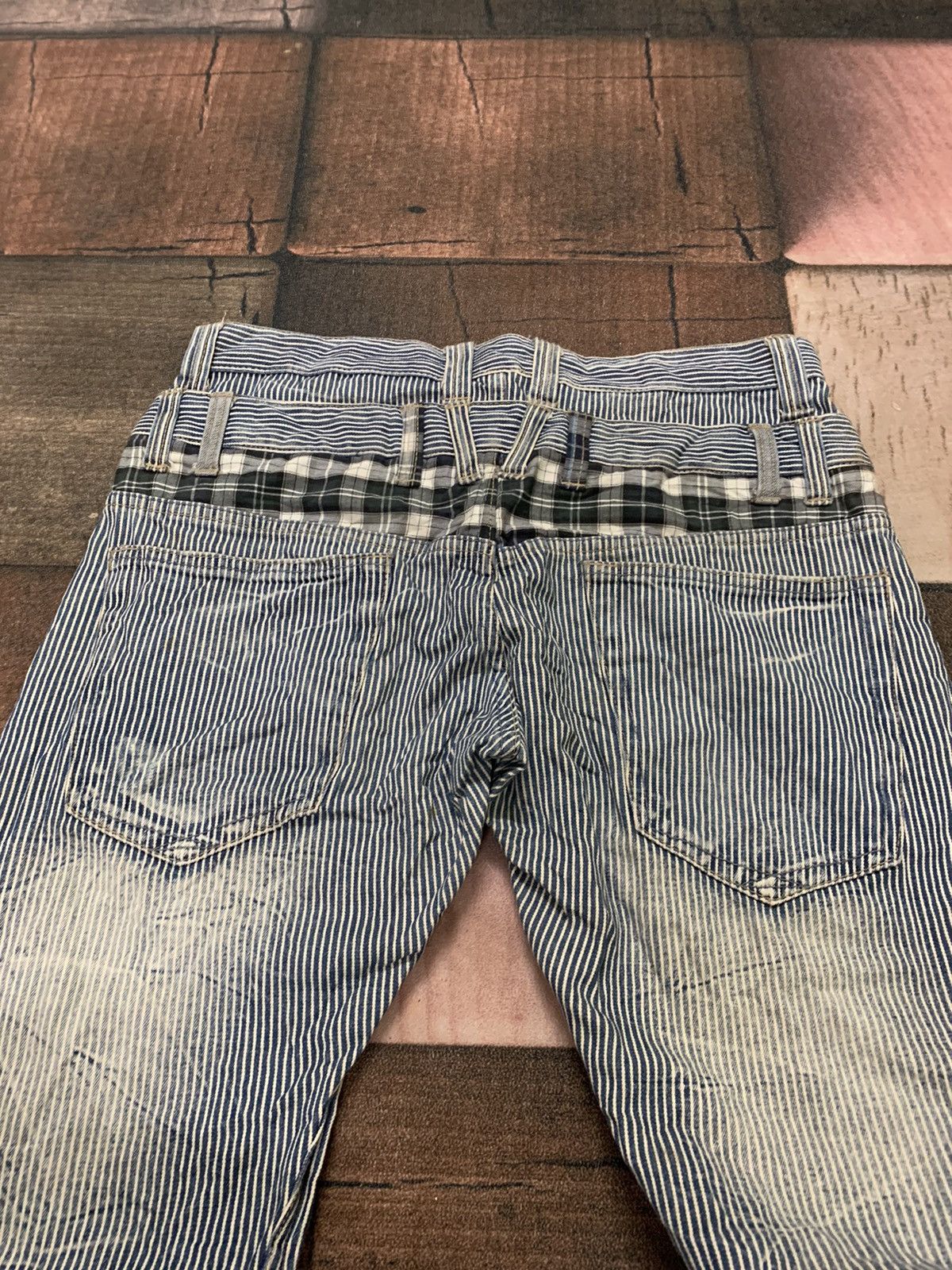 Hysteric Glamour DISTRESSED DOUBLE WAIST dominate hickory rusty mud japanese Size US 33 - 16 Thumbnail