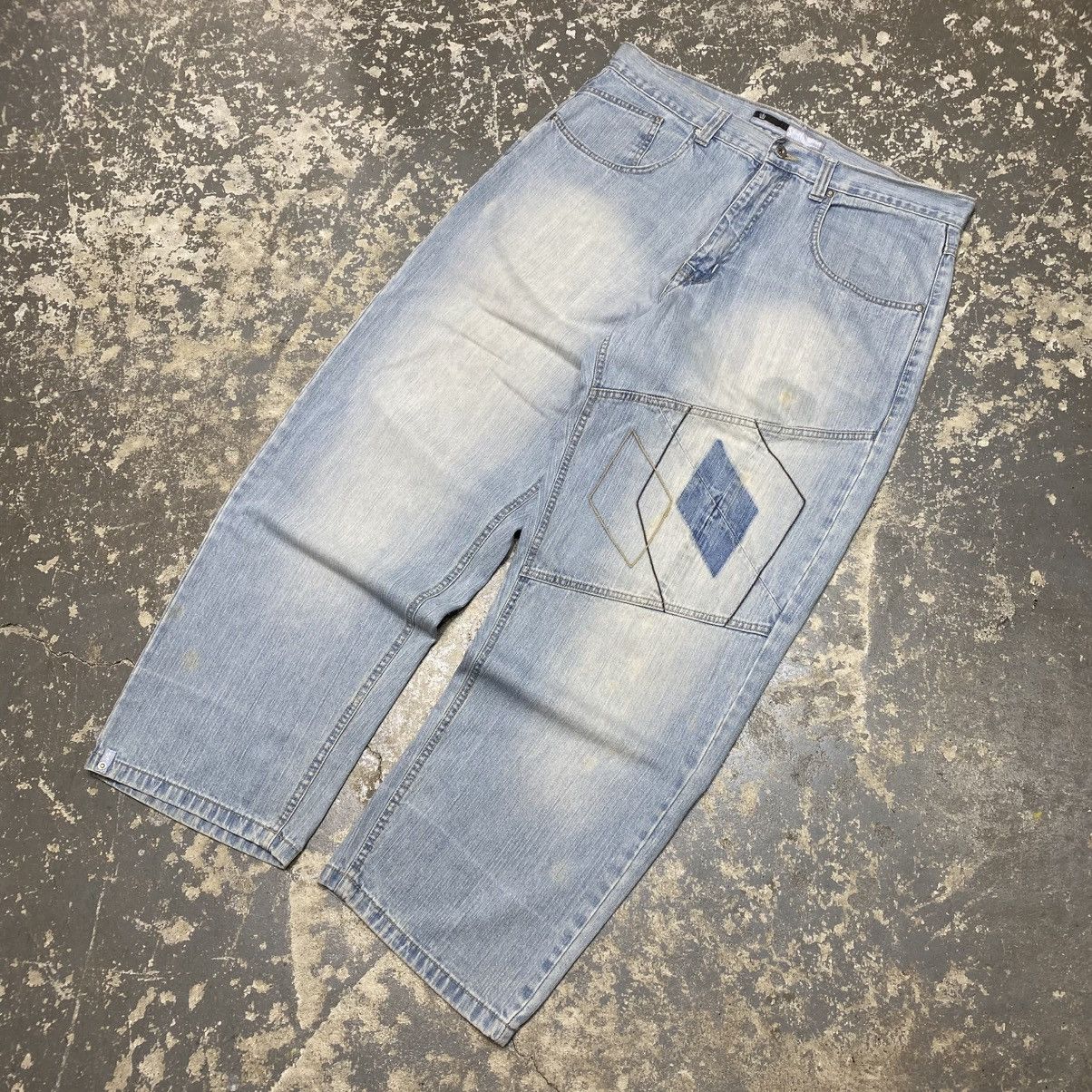 Southpole × Vintage Vintage Southpole Patchwork Reworked Y2K Denim Baggy Jeans Size US 39 - 2 Thumbnail