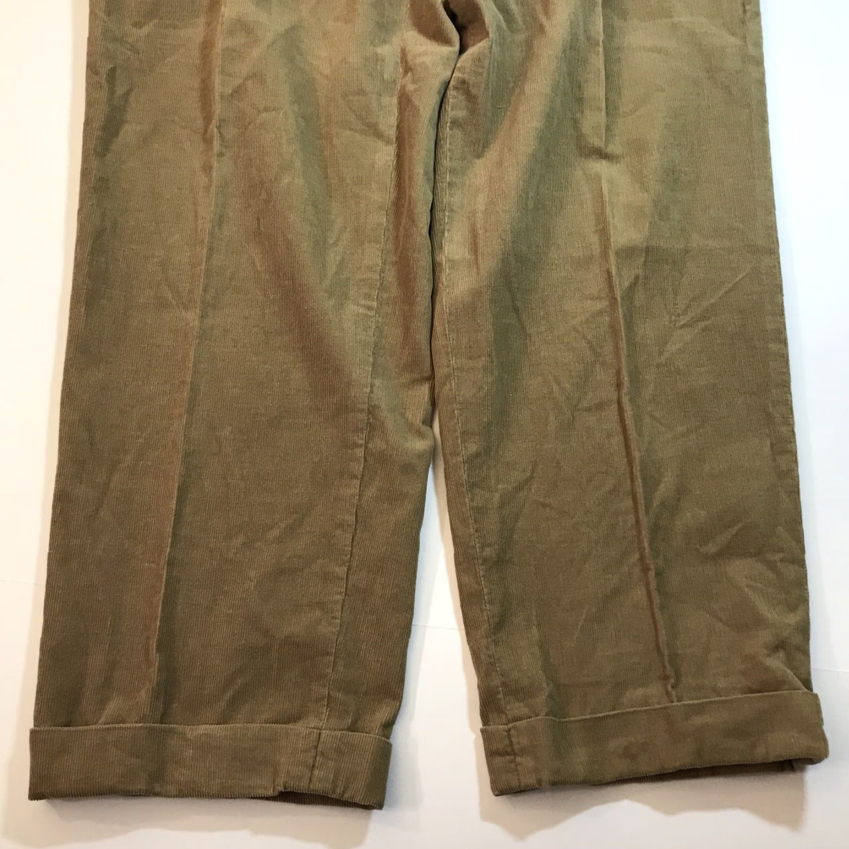 Polo Ralph Lauren VINTAGE Polo Ralph Lauren Pants Corduroy Mens 36x30 Beige 90s Cuffed Chino Regular Fit Mens Size US M / EU 48-50 / 2 - 5 Thumbnail
