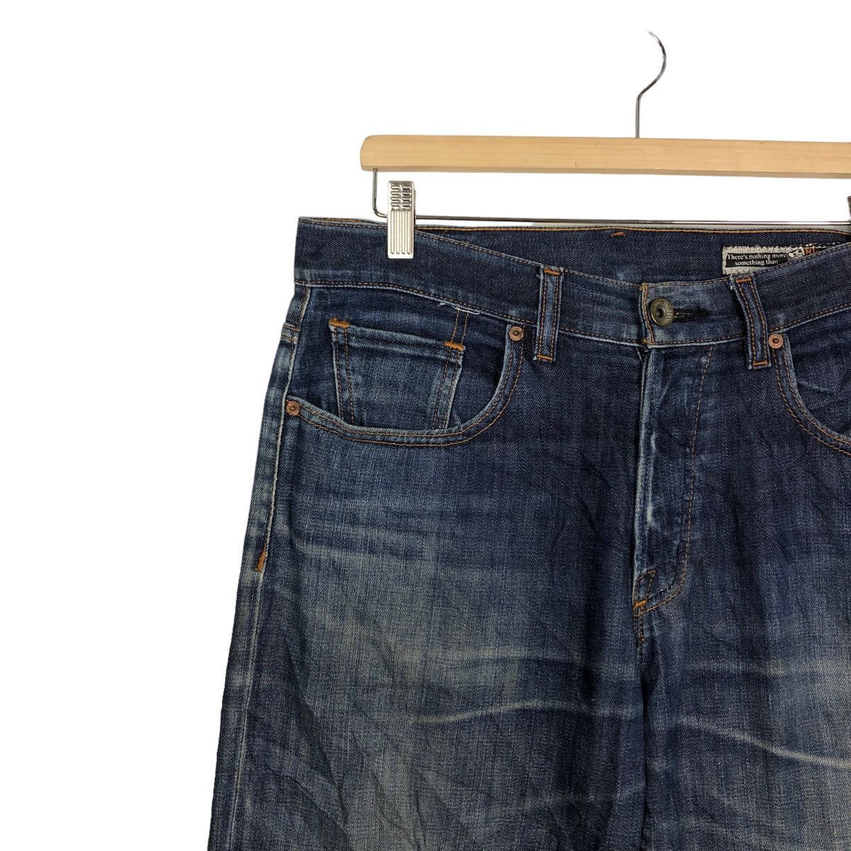 Japanese Brand 🔥90s Vintage Distressed Denim Jeans Black Bart Volcom Japan Size US 34 / EU 50 - 6 Thumbnail