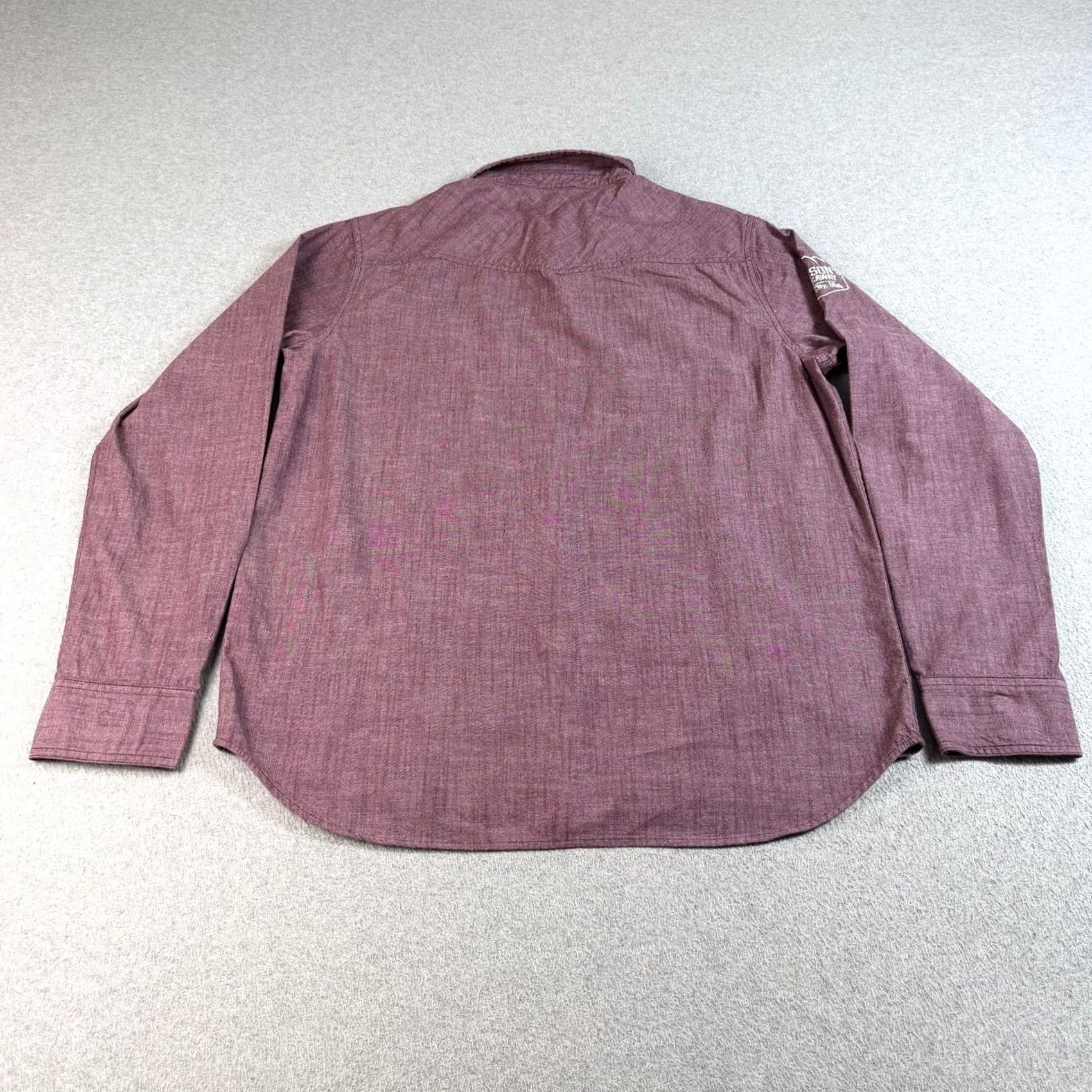 Logo 7 Stio Shirt Mens Large Red Chambray Snap Front Organic Cotton Outdoor Hike Logo Size US L / EU 52-54 / 3 - 2 Thumbnail