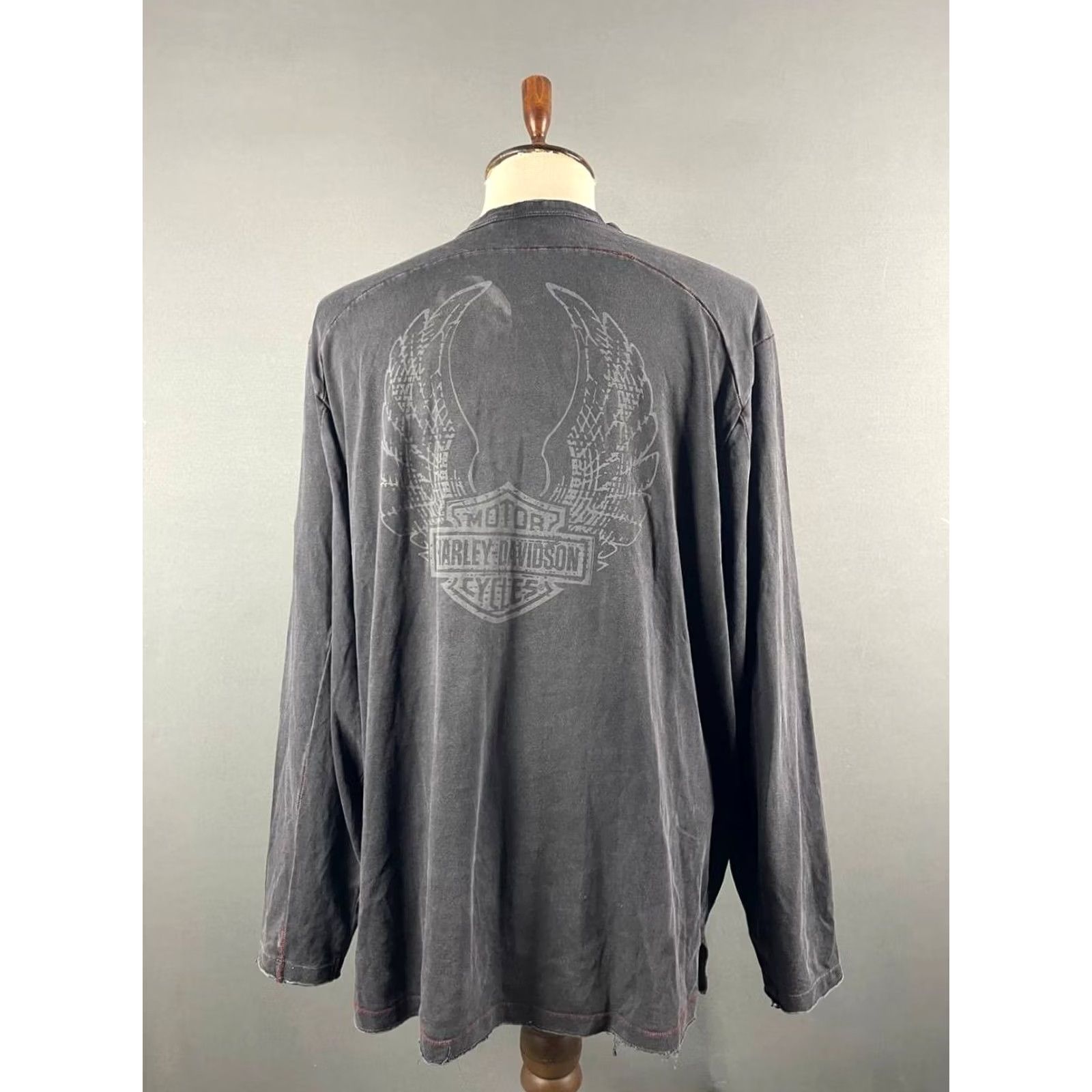 Harley Davidson Harley-Davidson Mens Polo Shirt 2XL Gray Cotton Short Sleeve Classic Modern Sports Motorcycle Polo Size US XXL / EU 58 / 5 - 2 Thumbnail