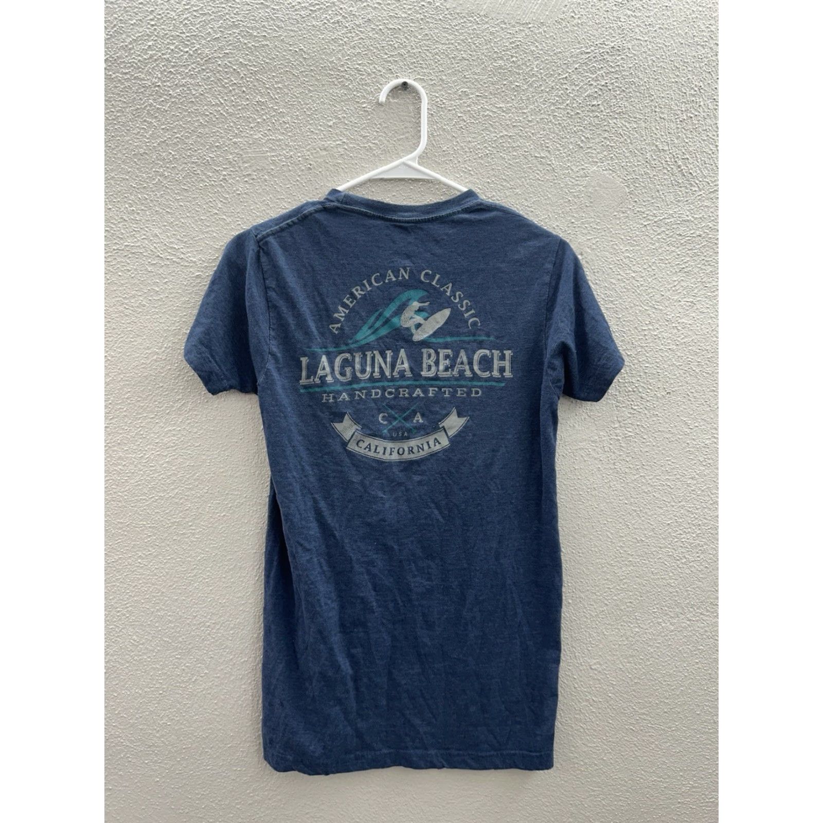Vintage Smart Blanks T-Shirt Blue Laguna Beach Graphic Short Sleeve Women Small Regular Cotton Polyester Size M / US 6-8 / IT 42-44 - 6 Thumbnail