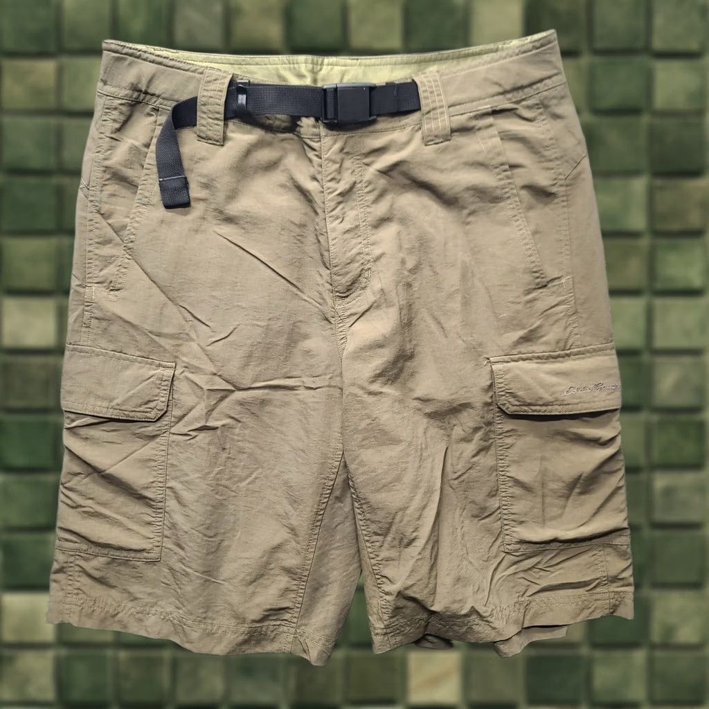Eddie Bauer Eddie Bauer Travex Shorts Mens 32 Regular Fit Cargo Travel Lightweight Outdoors Cargo Pocket Pockets Green Nylon 32 Mens Size US 32 / EU 48 - 1 Thumbnail