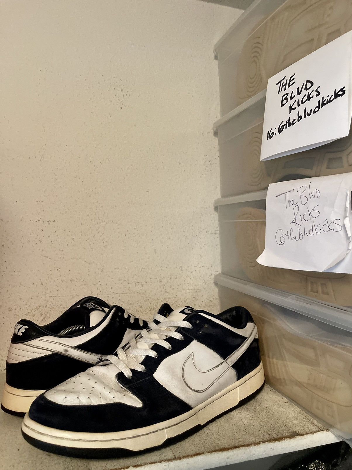 image of 2002 Nike Dunk Low Pro B Pre Sb Obsidian Shoes in Blue, Men's (Size 13)