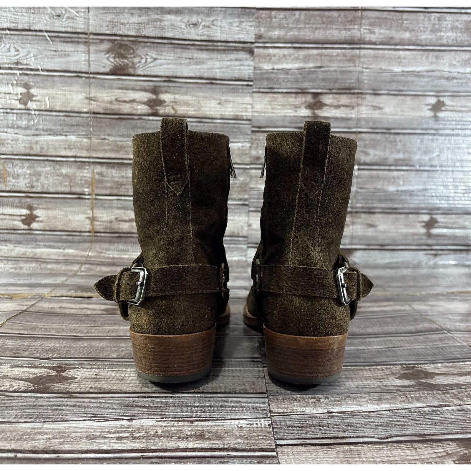 John Varvatos John Varvatos Ludlow Textured suede Harness Boots size 8.5 c Size US 8.5 / EU 41-42 - 3 Thumbnail