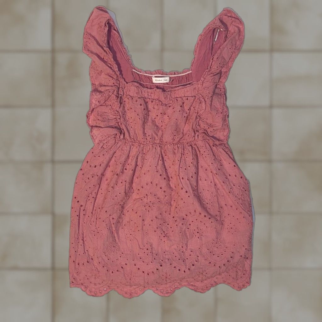 Vintage Mustard Seed Women's Pink Ruffled Sleeveless Mini Dress Sz S] Size S / US 4 / IT 40 - 1 Thumbnail