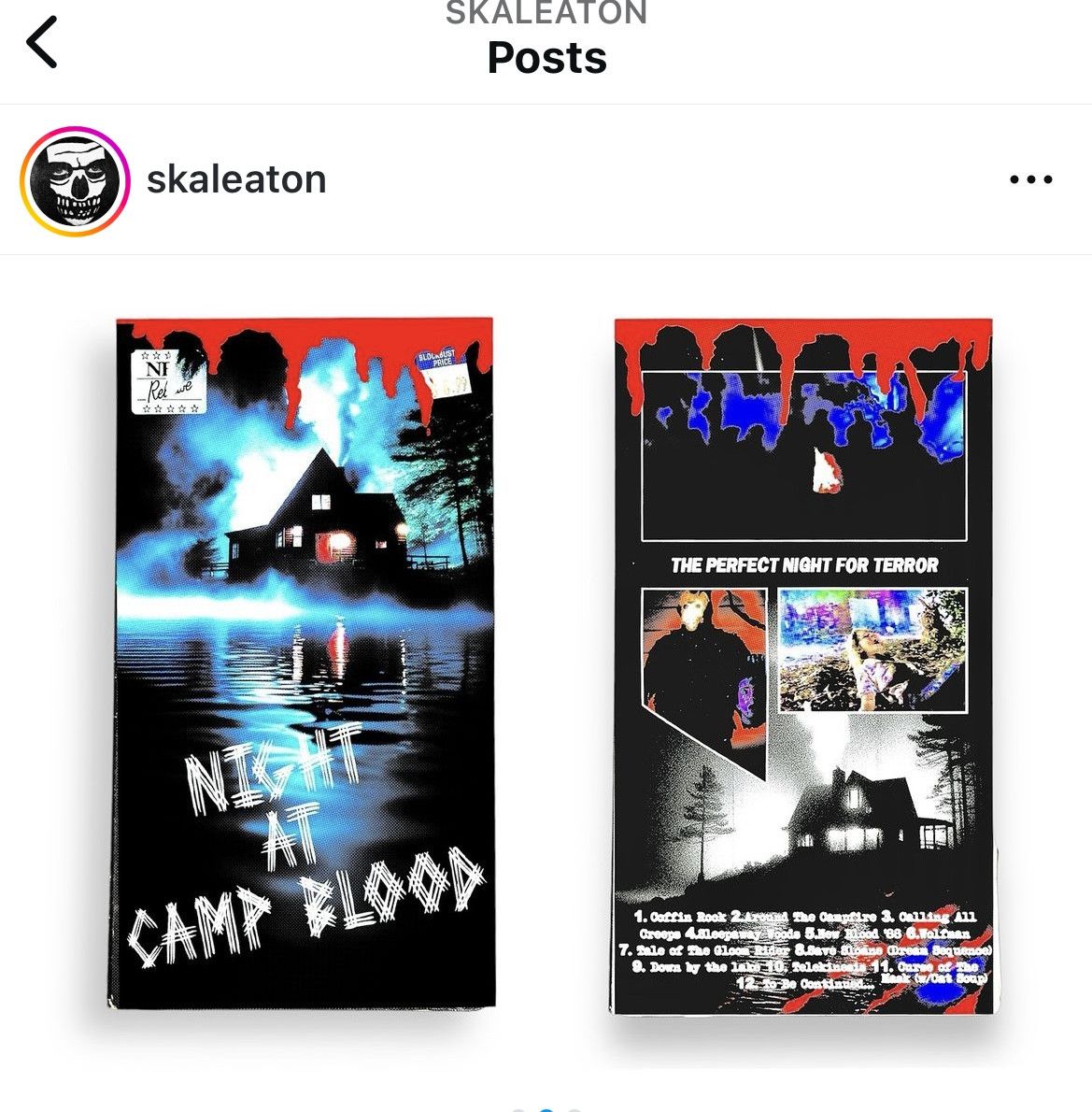 TeamSESH SESH Skaleaton-Night At Camp Blood official album VHS tape Size ONE SIZE - 5 Thumbnail