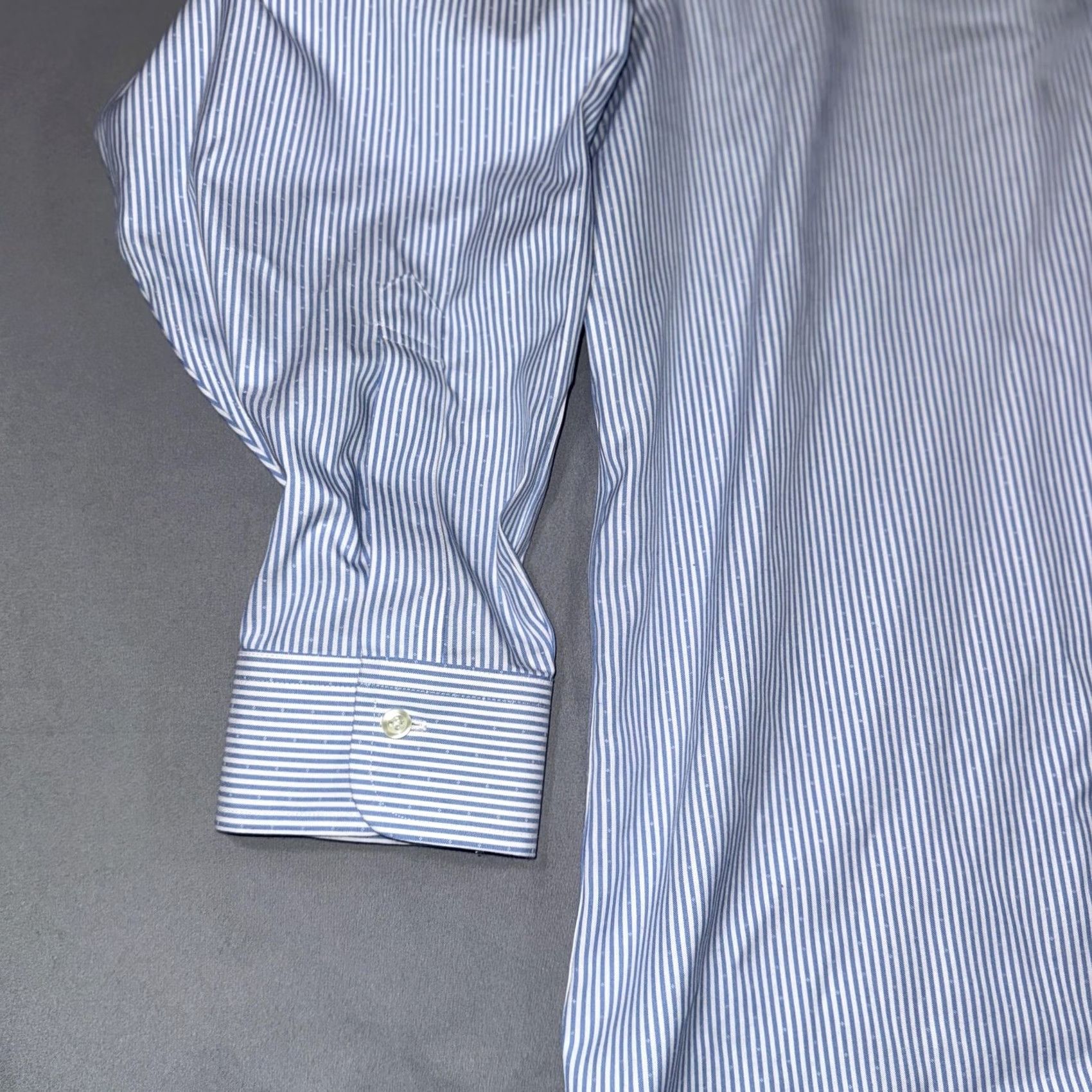 Brooks Brothers Brooks Brothers Shirt Mens 18-34 Reg Fit Long Sleeve Button-Down Non-Iron Supima Cotton Blue White Stripe Regent Dress Shirt Mens Size US XXL / EU 58 / 5 - 4 Thumbnail