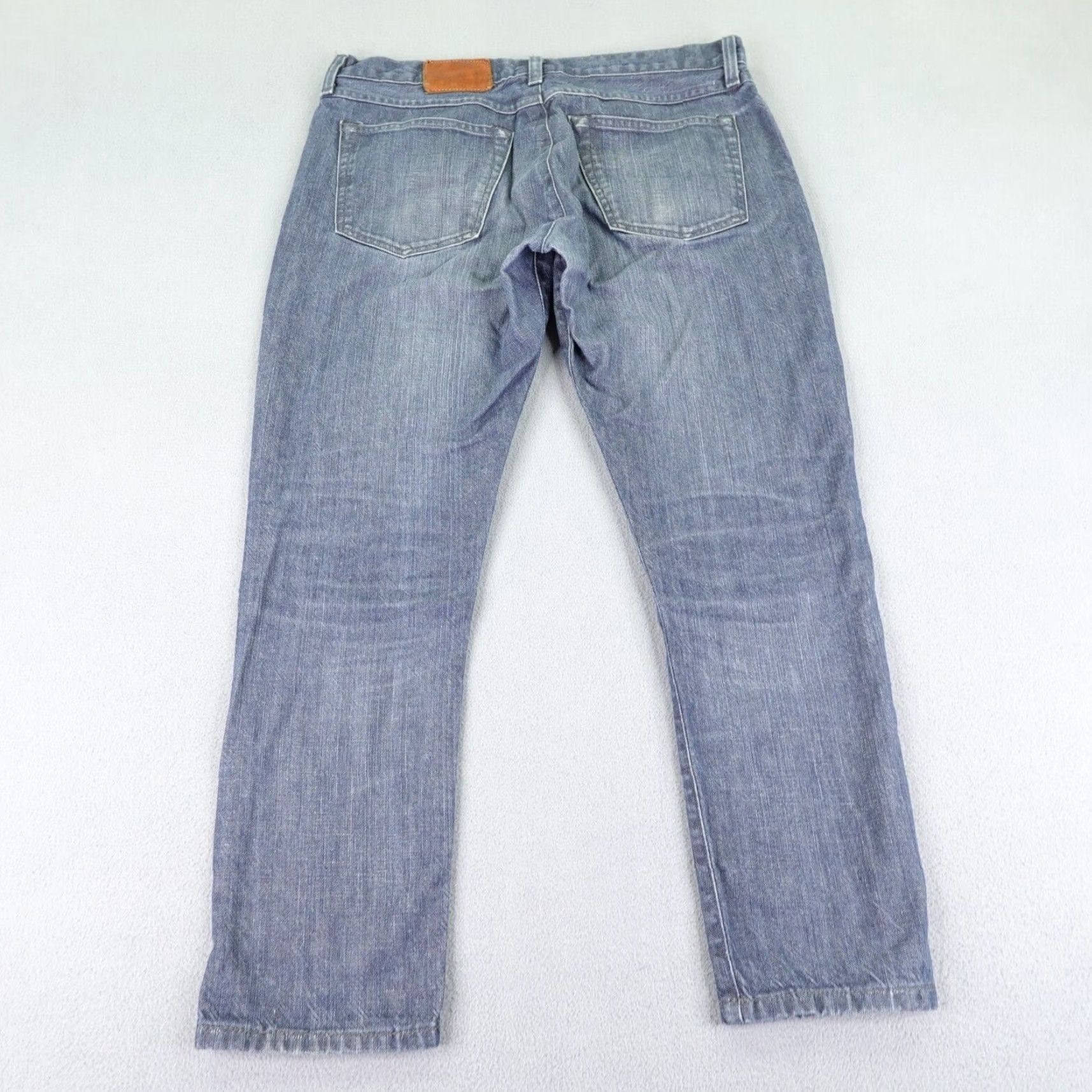 Wallace & Barnes WALLACE & BARNES Jeans Mens 34 Blue Denim Slim Fit Button Fly Pants Size US 34 / EU 50 - 4 Thumbnail