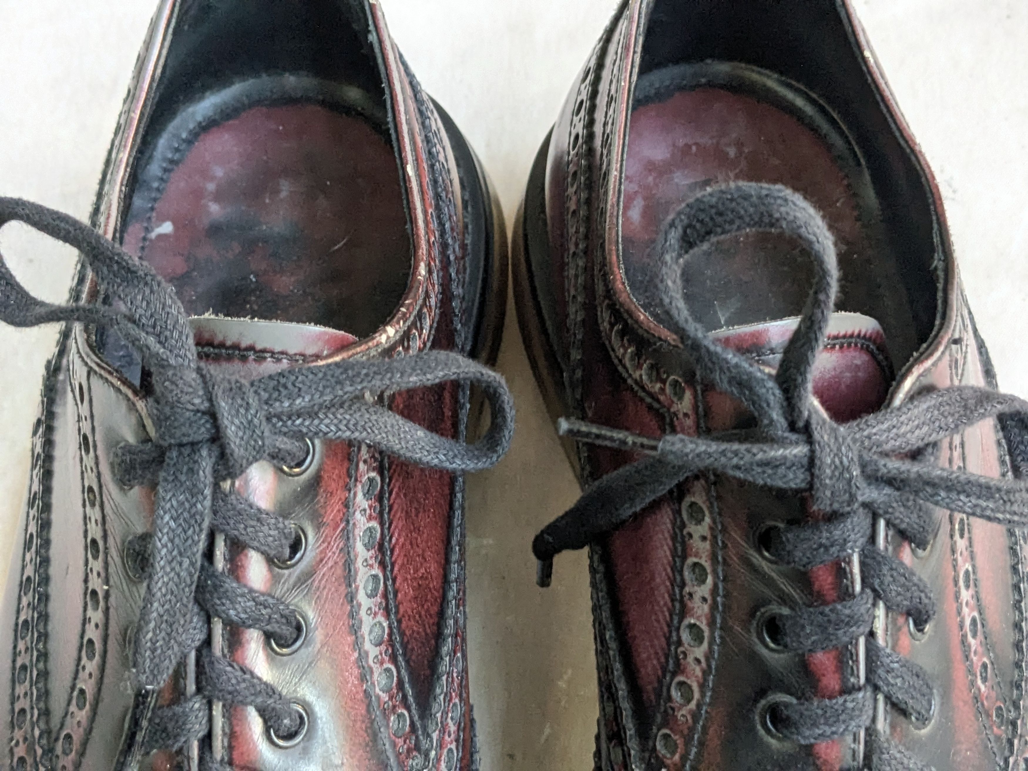 Prada Prada Wingtip Brogues Red Burgundy 9 Leather Platform Size US 9 / EU 42 - 3 Thumbnail