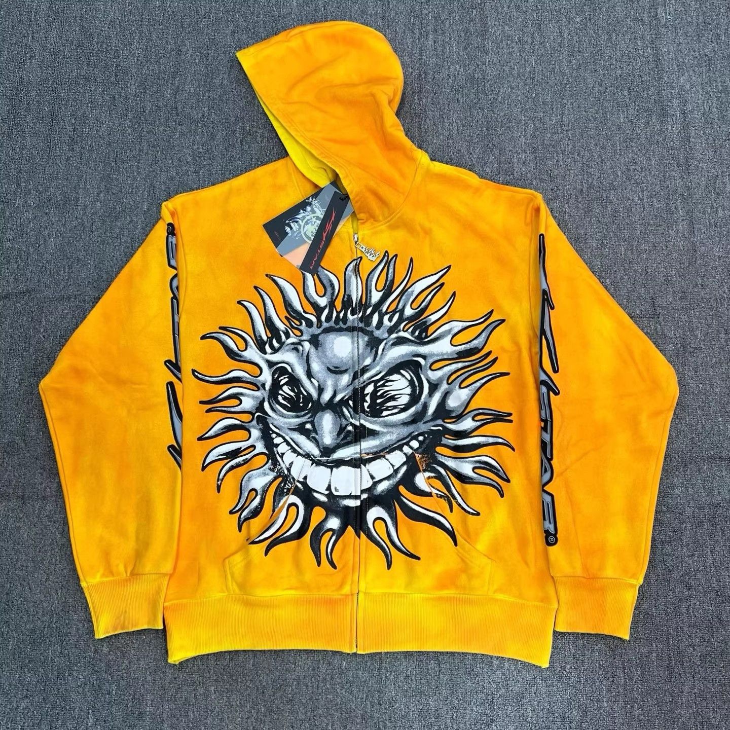 Hellstar Hoodies sun zip up hoodie