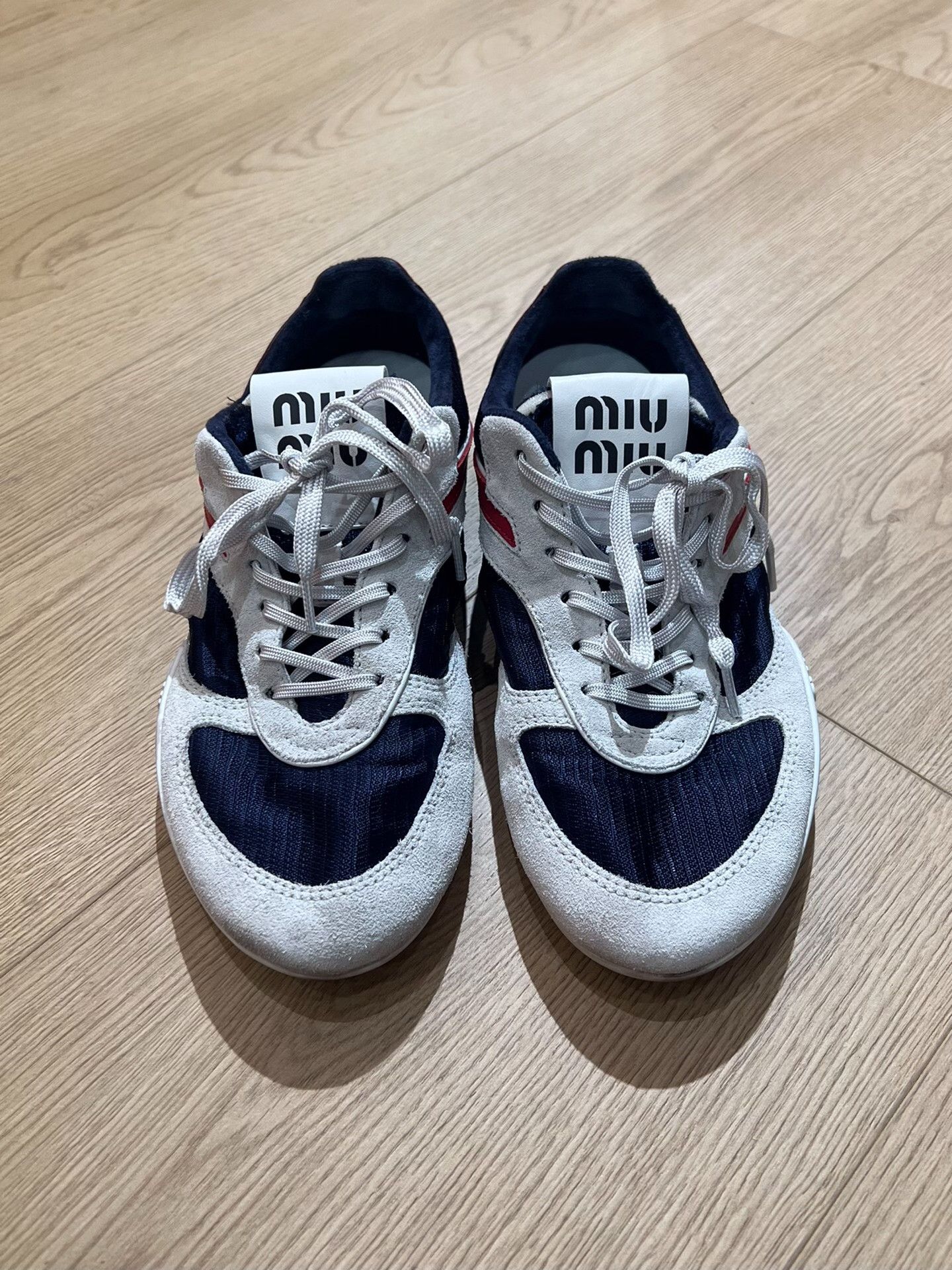 Miu Miu Miu Miu Lowtop Sneakers us_7-5 Women Size US 7.5 / IT 37.5 - 1 Thumbnail