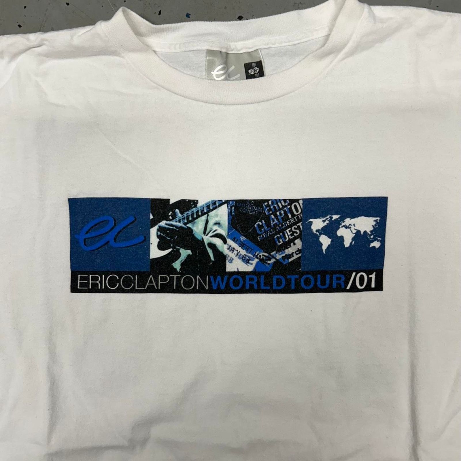 Other White Eric Clapton World Tour 2001 cotton t-shirt Size US XXL / EU 58 / 5 - 2 Thumbnail