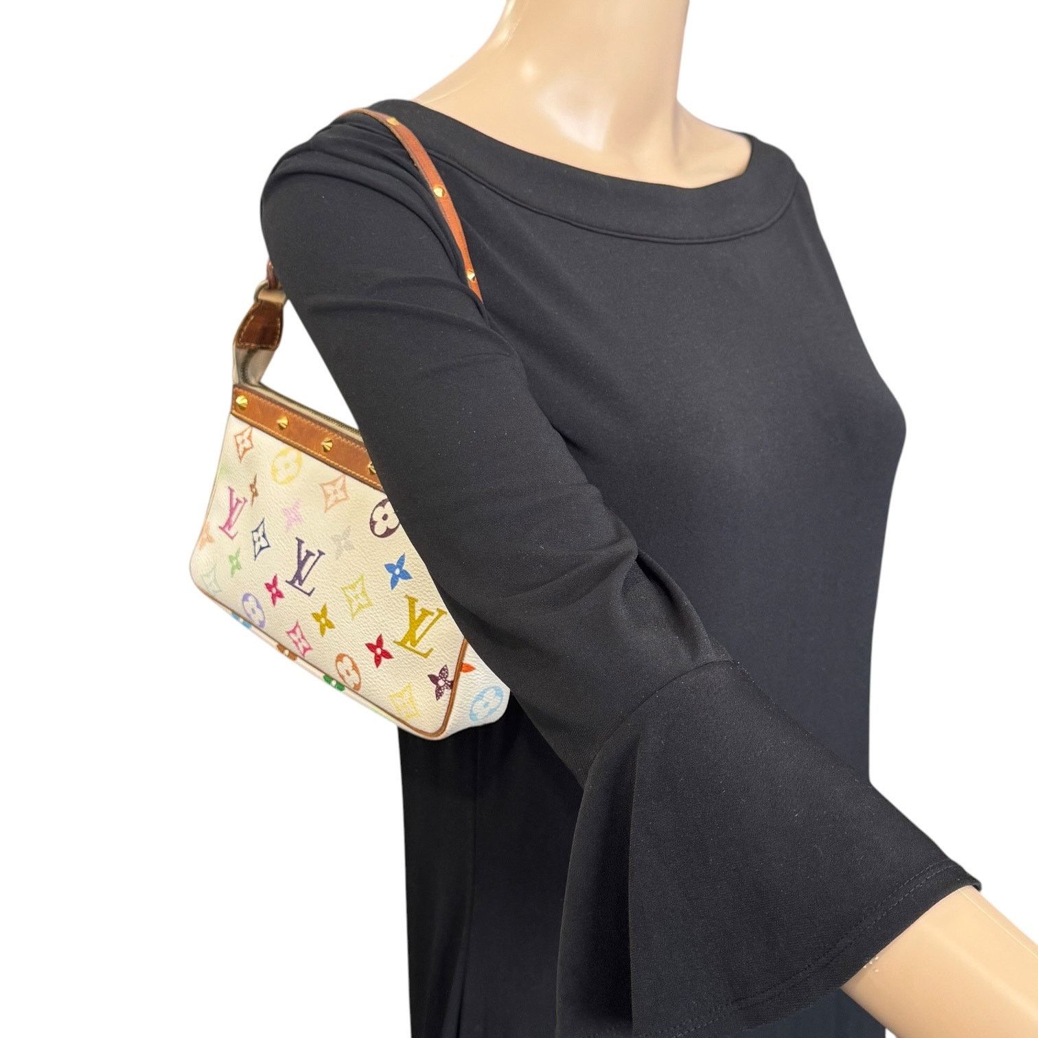 Louis Vuitton Louis Vuitton Murakami Multicolor Studded Pochette Bag Size ONE SIZE - 3 Thumbnail