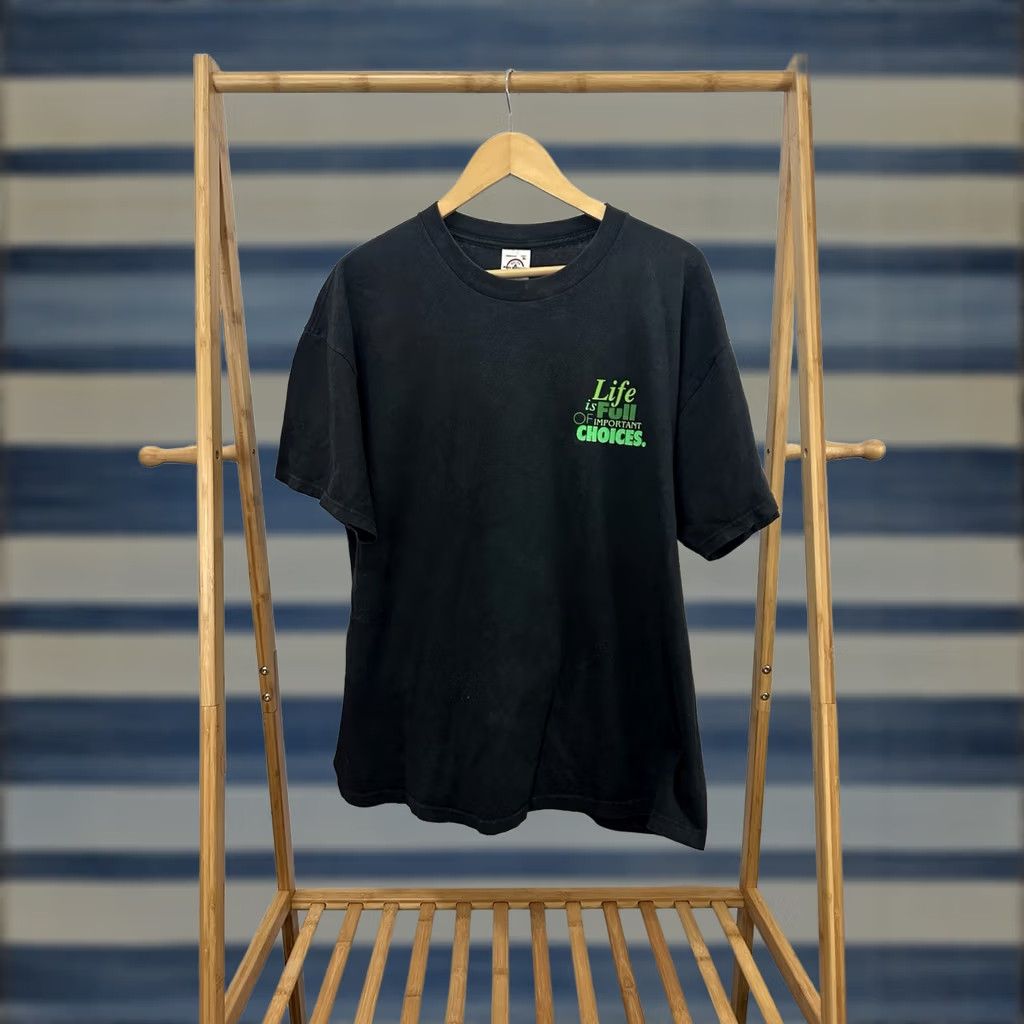 Delta VTG 90s Life Is Full Of Important Choices Weed Marijuana Jane Faded T-Shirt XL Men Black Size US XL / EU 56 / 4 - 1 Thumbnail