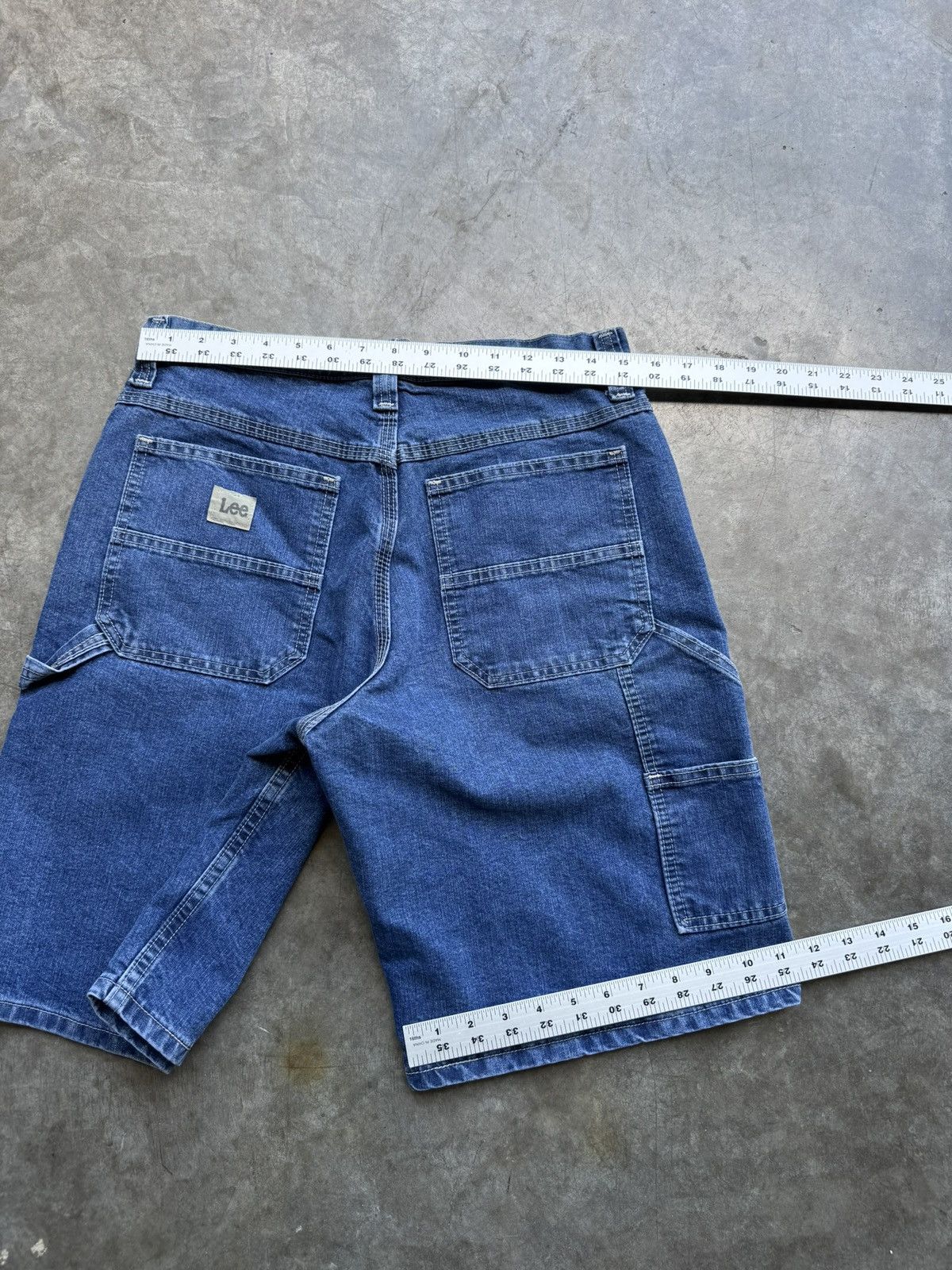 Lee Vintage 90’s/00’s Lee Carpenter Dark Baggy Denim Jean Shorts Size US 30 / EU 46 - 4 Thumbnail