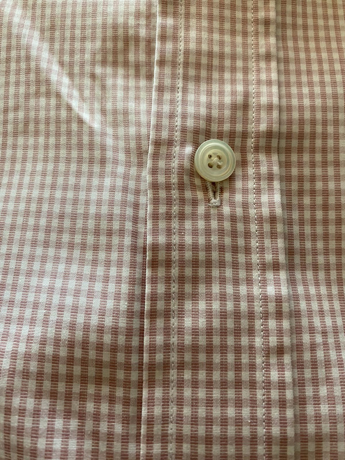 Tom Ford Tom Ford light pink gingham check shirt 17 43e NEW Size US L / EU 52-54 / 3 - 6 Thumbnail