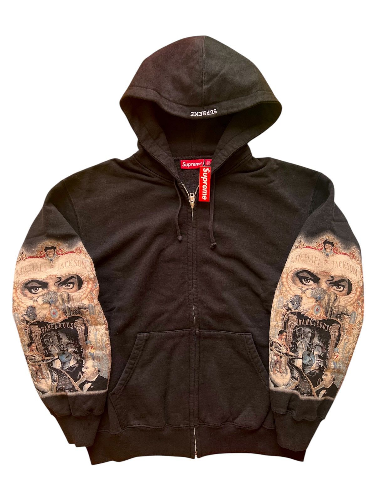 Supreme Supreme Michael Jackson Zip Up Sweatshirt Washed Navy Sz
