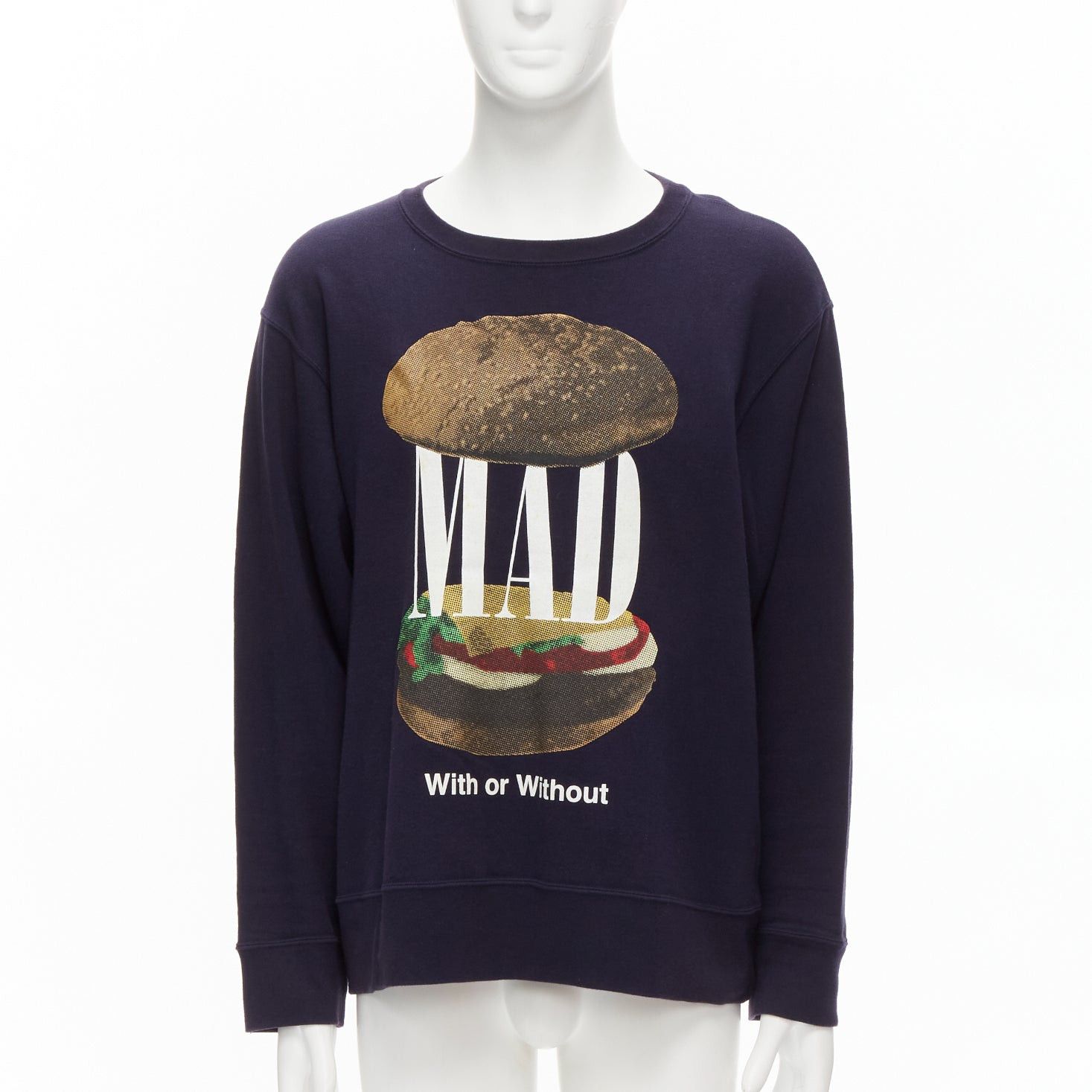 Undercover UNDERCOVER 2023 mad burger with without print navy cotton sweater JP3 L Size US M / EU 48-50 / 2 - 1 Thumbnail