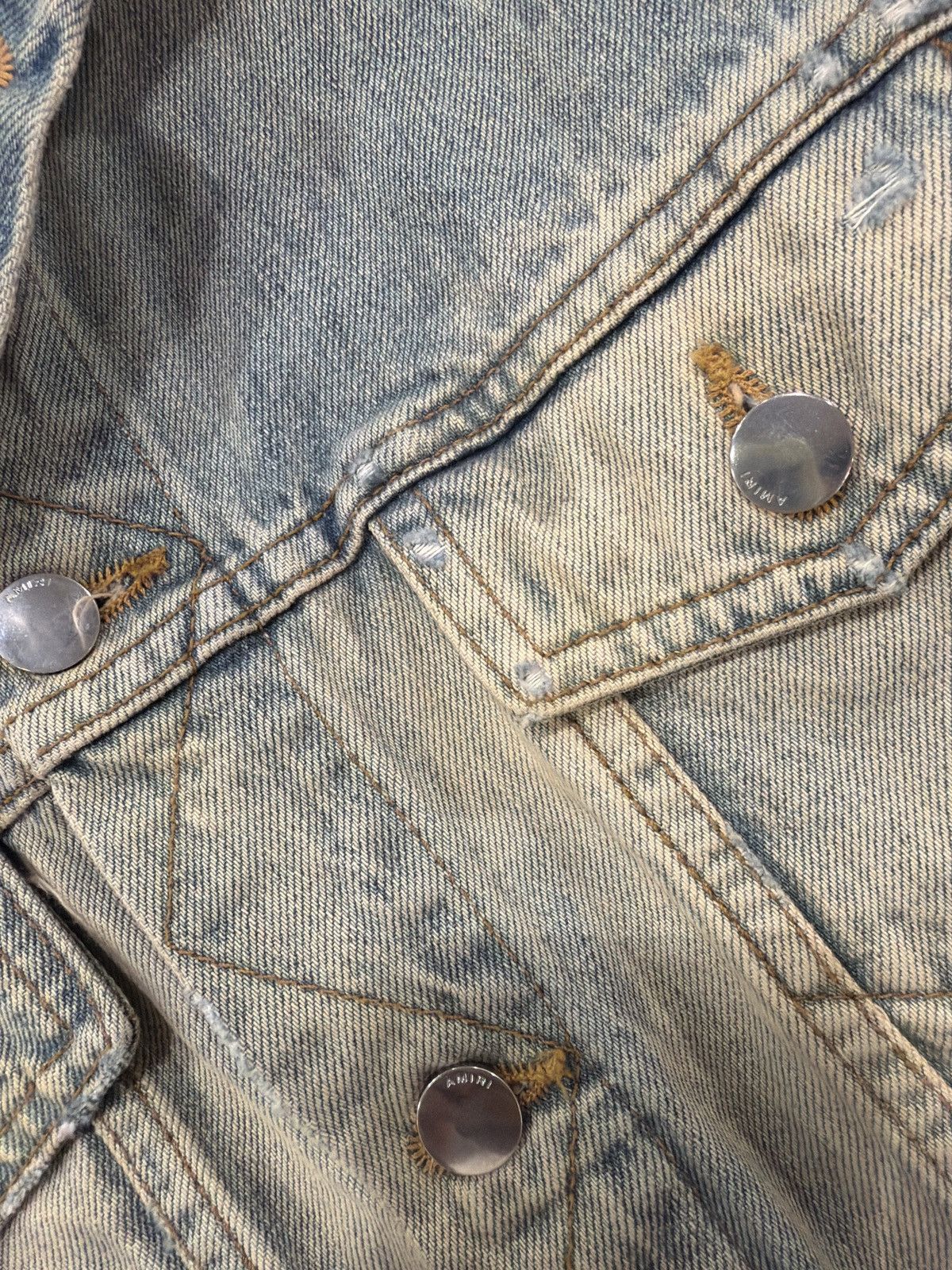 Amiri Amiri Acid Wash Womens Denim Jacket Size S / US 4 / IT 40 - 3 Thumbnail