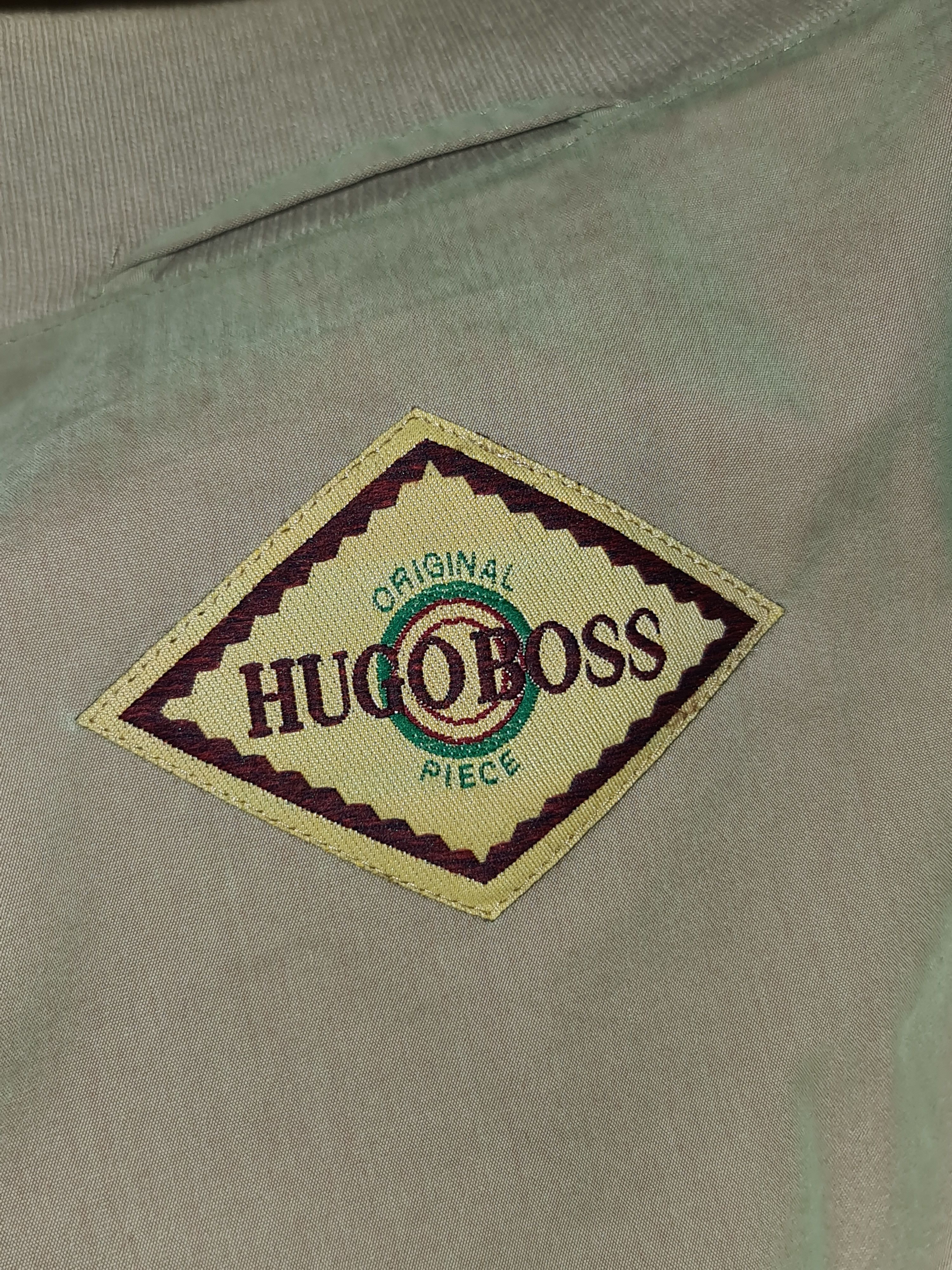 Hugo Boss 90s Vintage Hugo Boss Beige Boomber Jacket Nylon Size US L / EU 52-54 / 3 - 7 Thumbnail