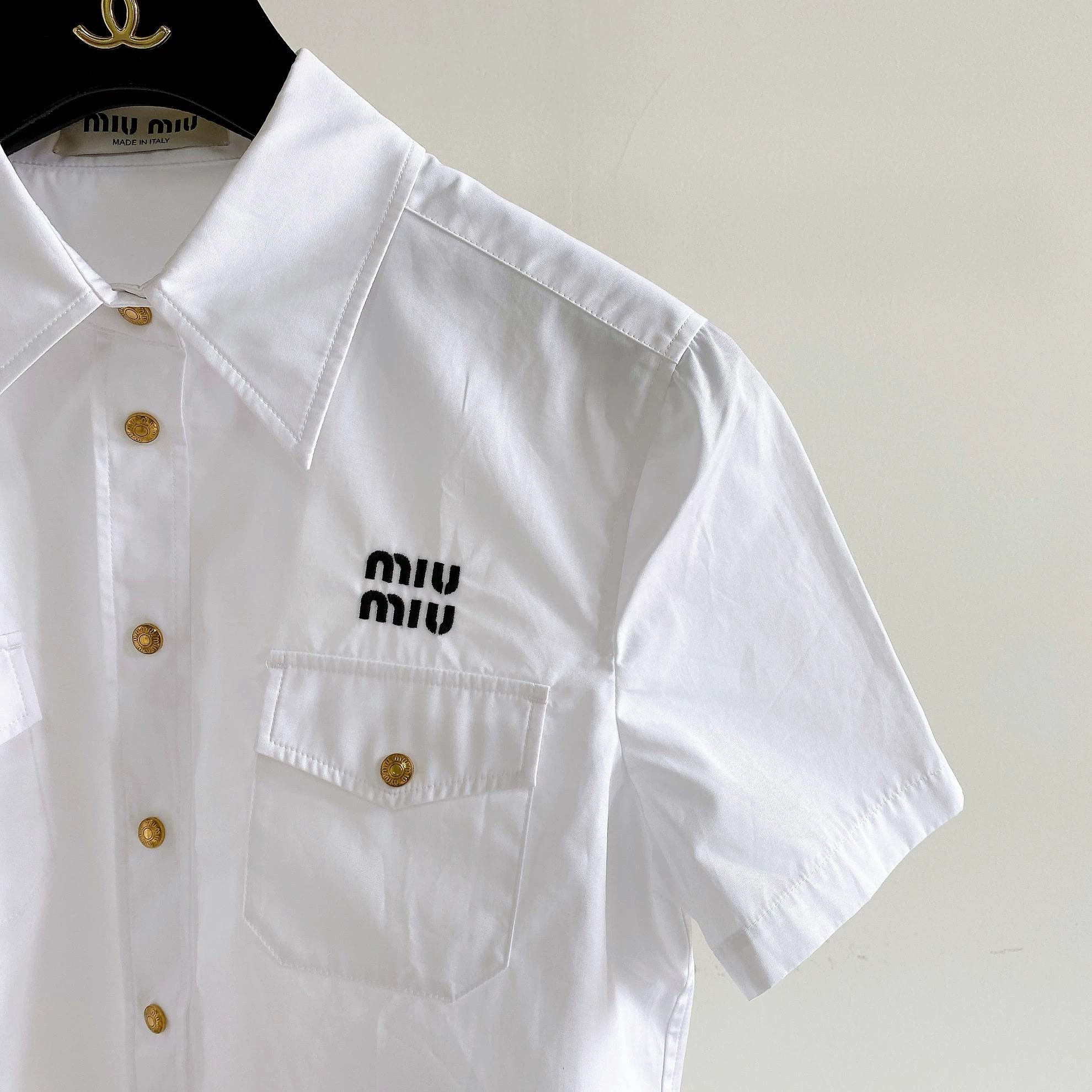 Miu Miu MIU MIU White Shirt T-Shirt 5182 Size XS / US 0-2 / IT 36-38 - 3 Thumbnail