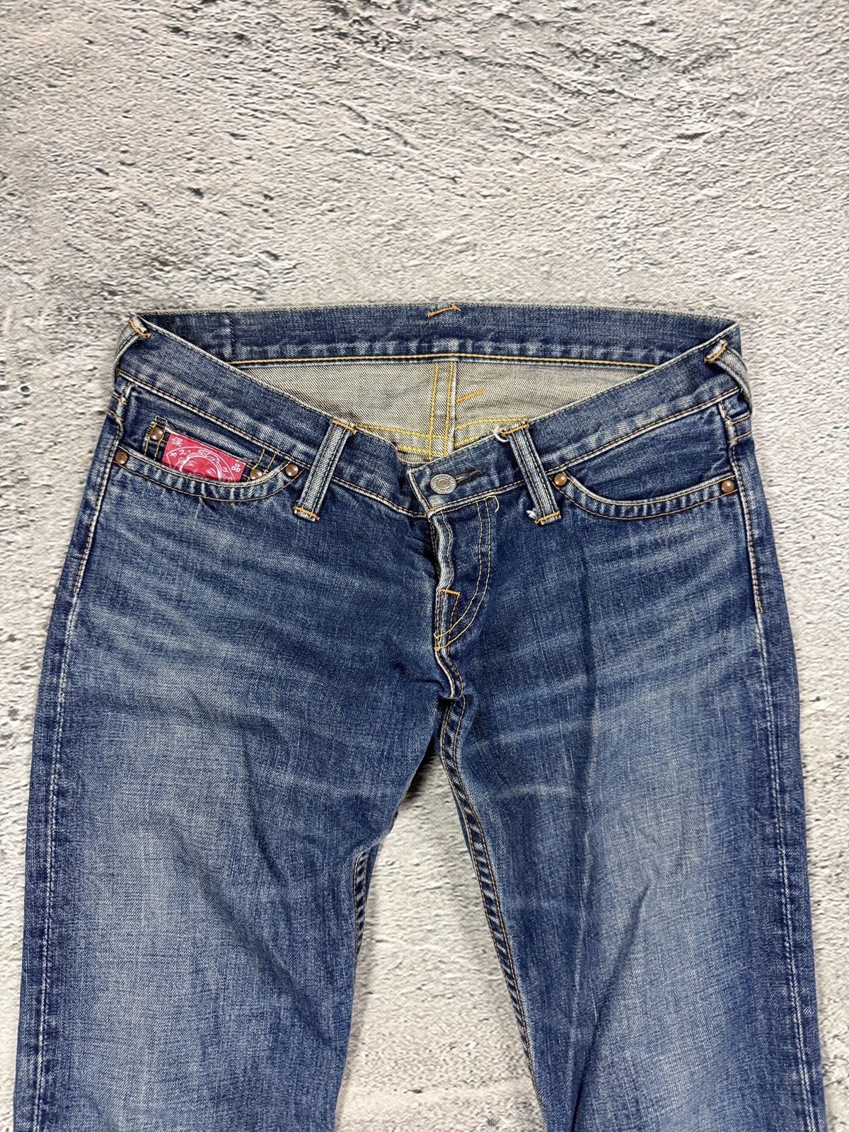 Evisu Evisu Donna jeans bootcut zip pockets white vintage Size 29" - 7 Thumbnail