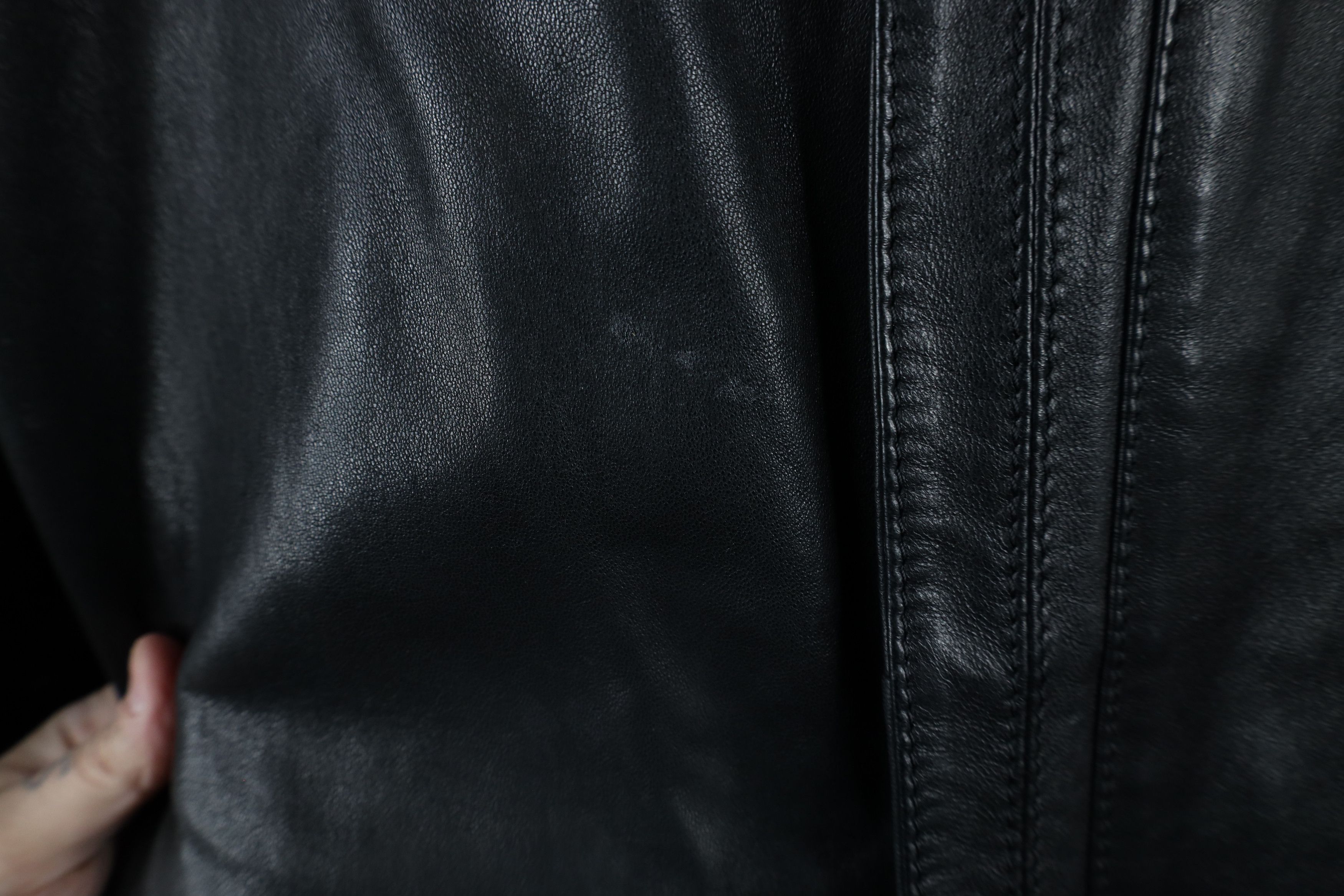 Vintage Vintage 90s Streetwear Soft Lambskin Leather Jacket Black Size US XXL / EU 58 / 5 - 6 Thumbnail